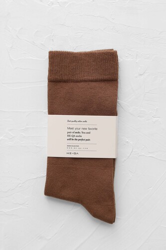 Plain Ankle Socks Brownie 