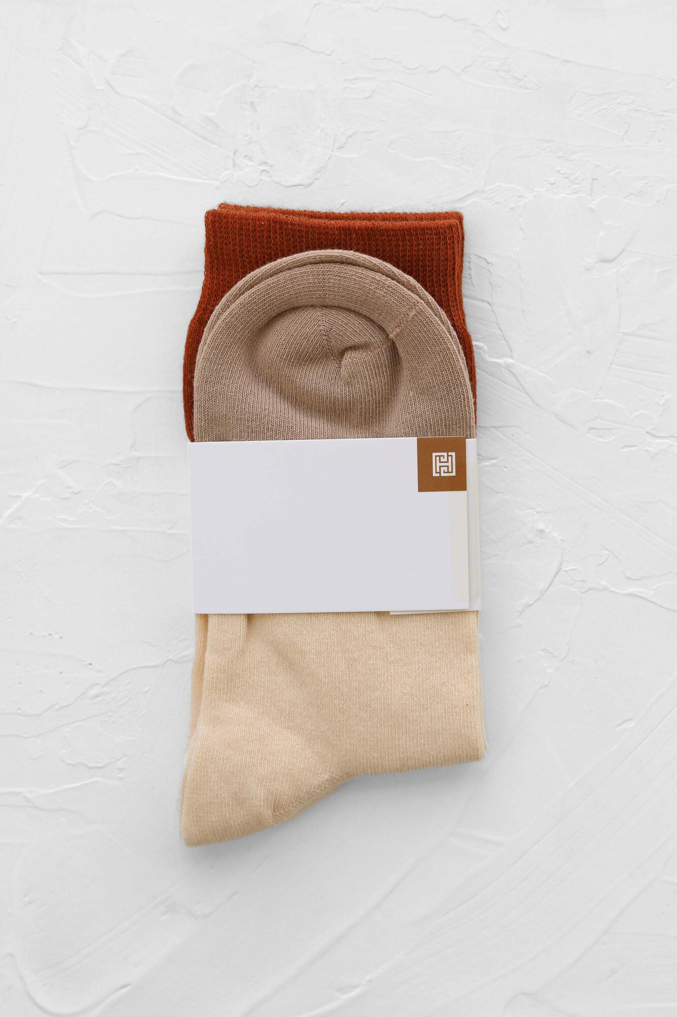 Block Ankle Socks Ginger - 3
