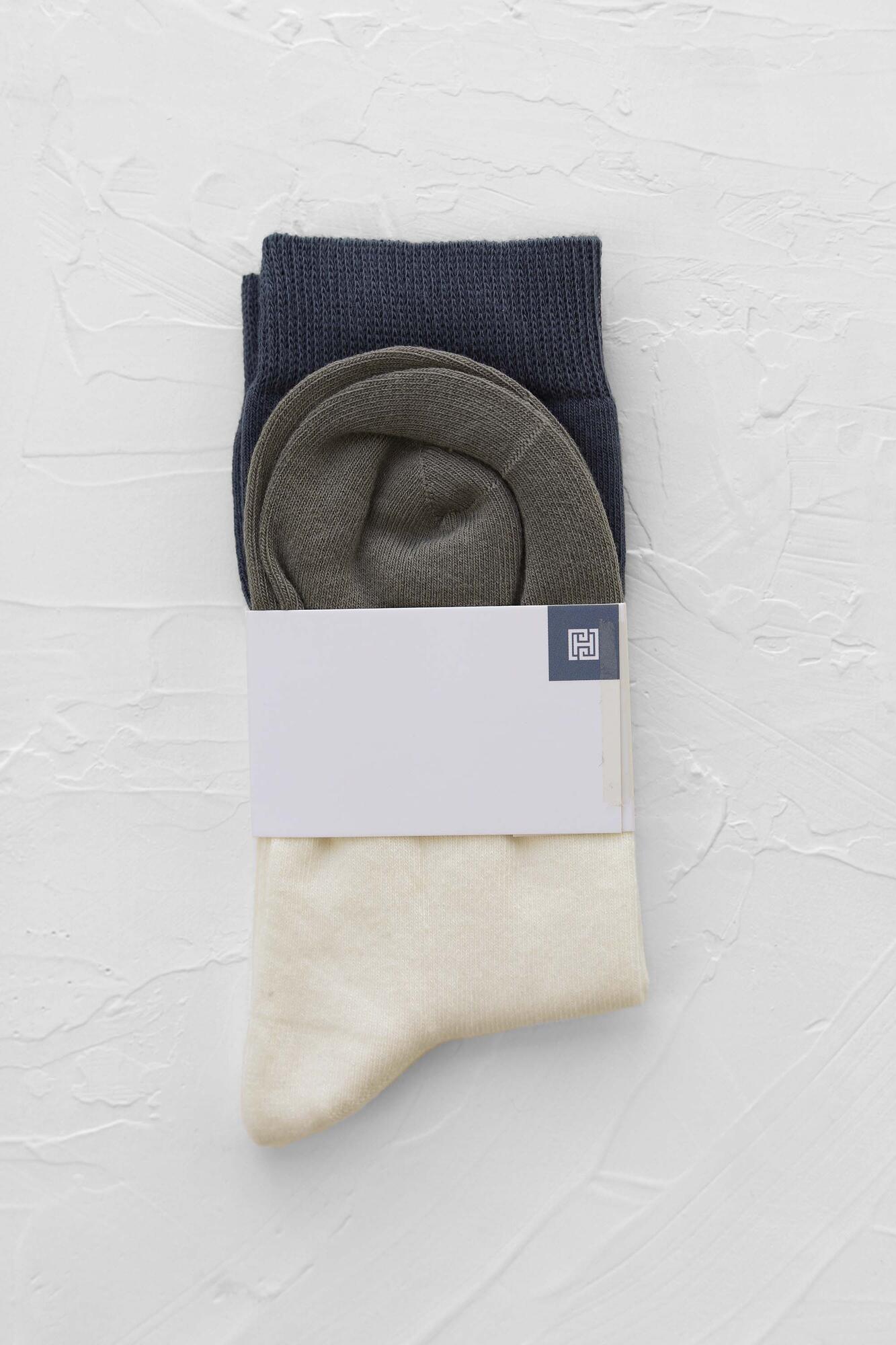 Block Ankle Sock Blue - 2