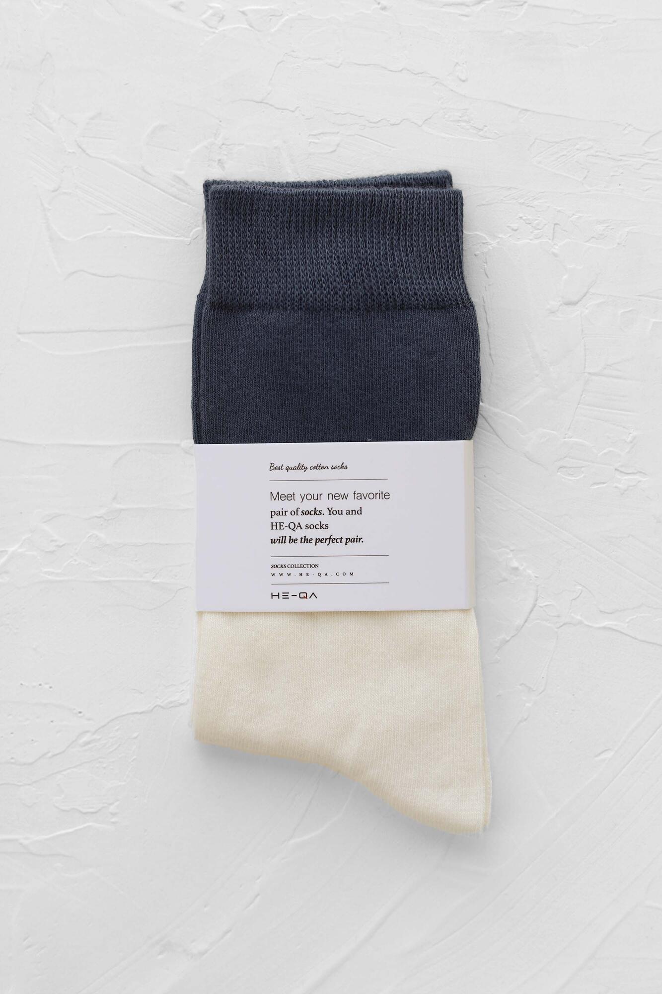Block Ankle Sock Blue - 1