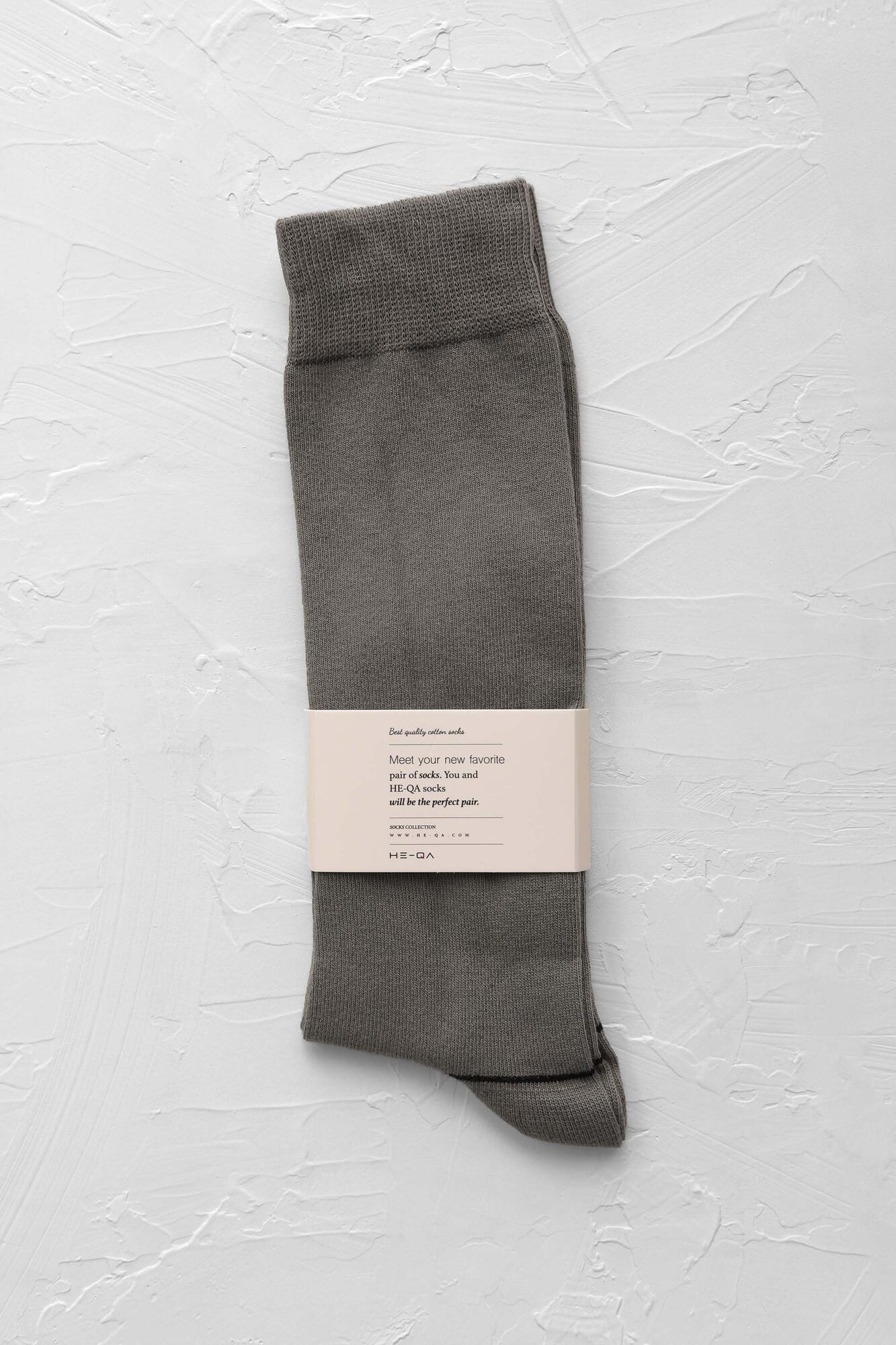 Stripped Detailed Knee Sock Fume - HE-QA