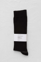 Line Detailed Knee Six Socks Black 