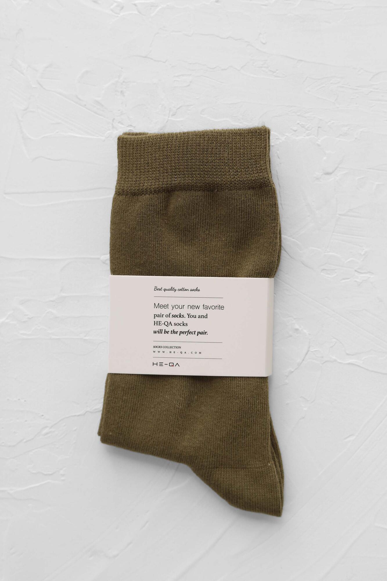 Plain Ankle Socks Oil Green - 2
