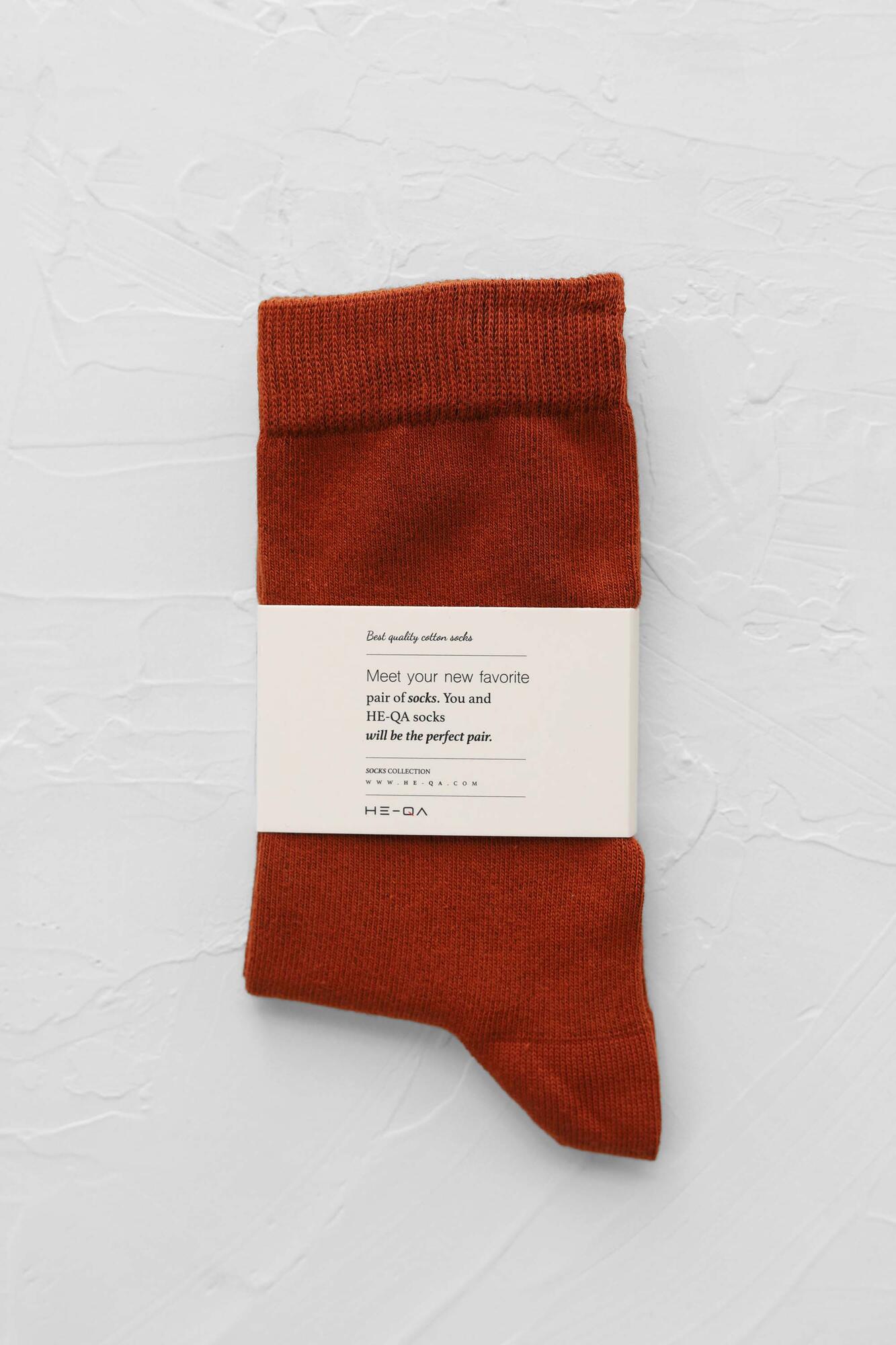 Plain Ankle Socks Ginger - 2
