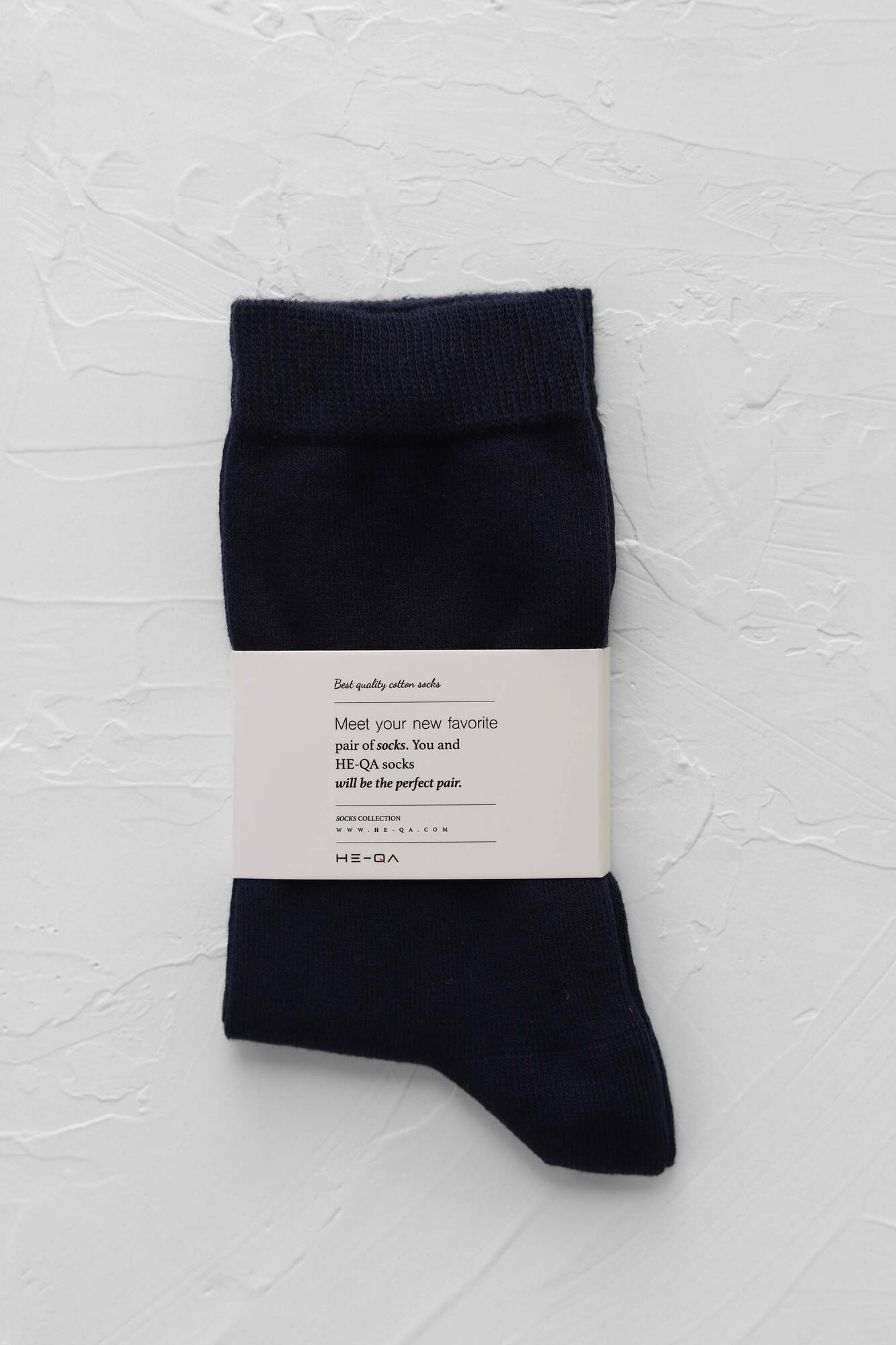 Plain Ankle Socks Navy Blue - 1