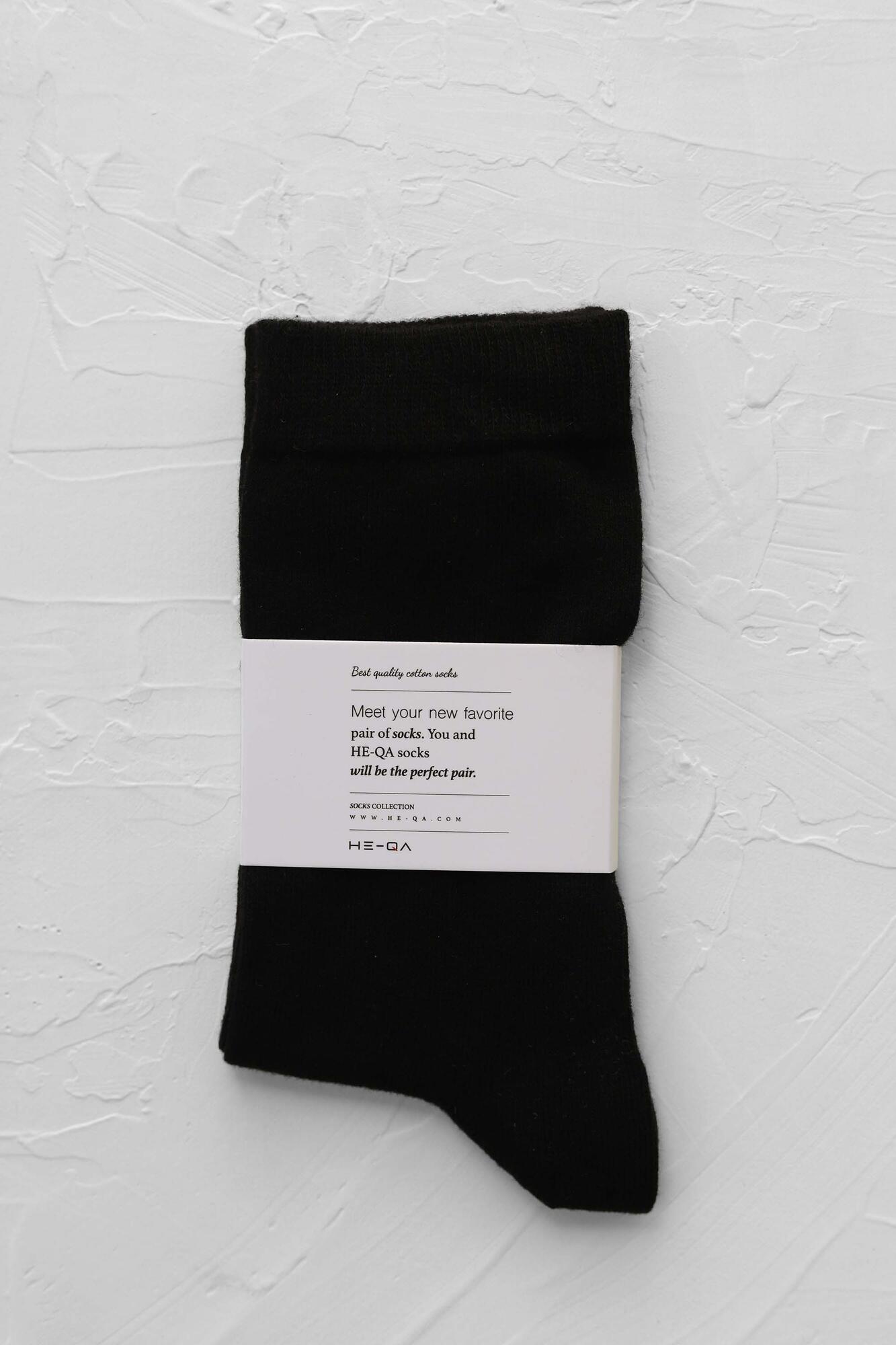 Plain Ankle Socks Black - HE-QA
