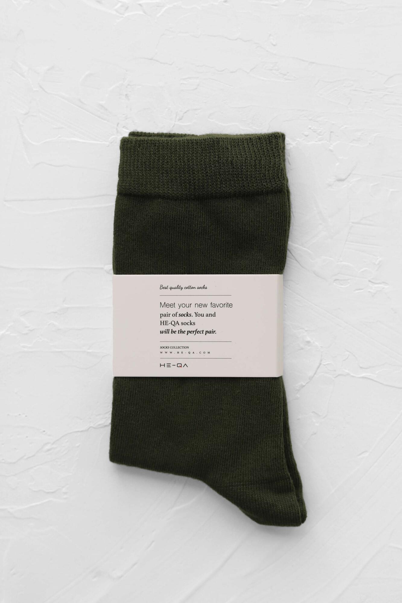 Plain Ankle Socks Army Green - HE-QA