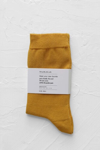 Plain Ankle Socks Gold 