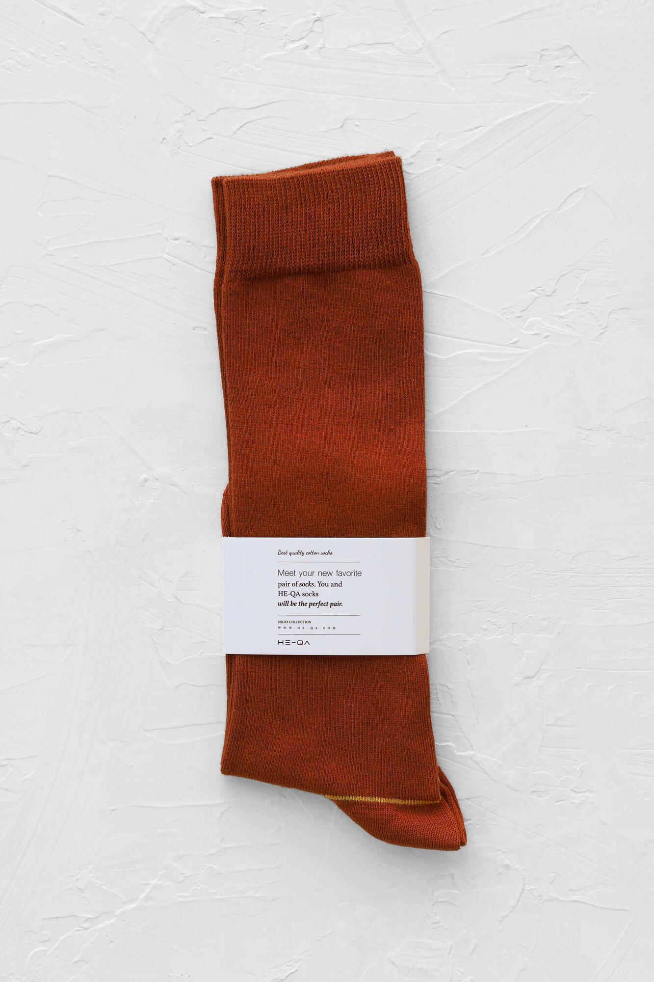 Stripped Detailed Knee Sock Gingerish - 2