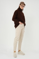 High Waist Balloon Jean Beige 