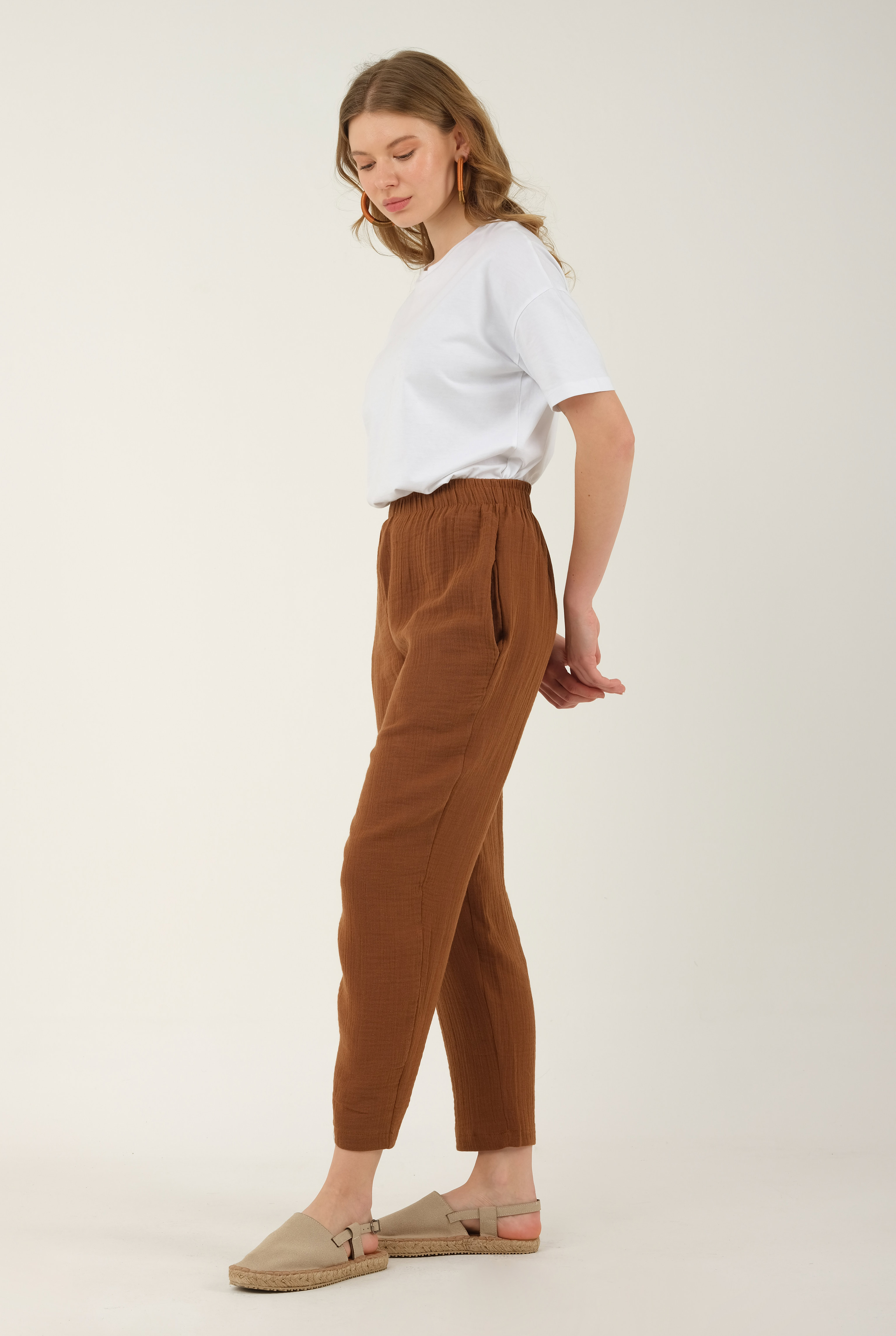 Muslin Trouser Brown - 2