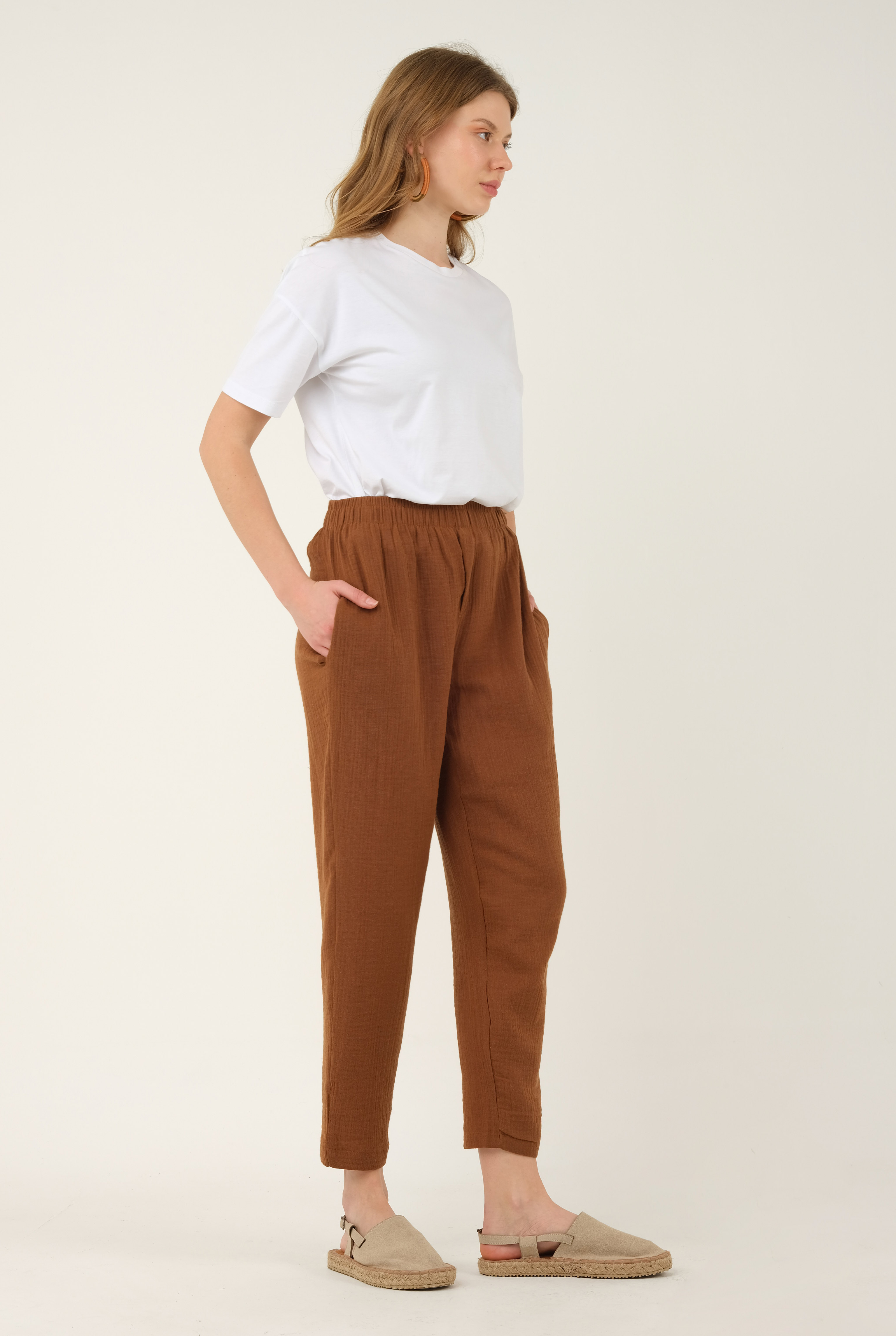 Muslin Trouser Brown - 4