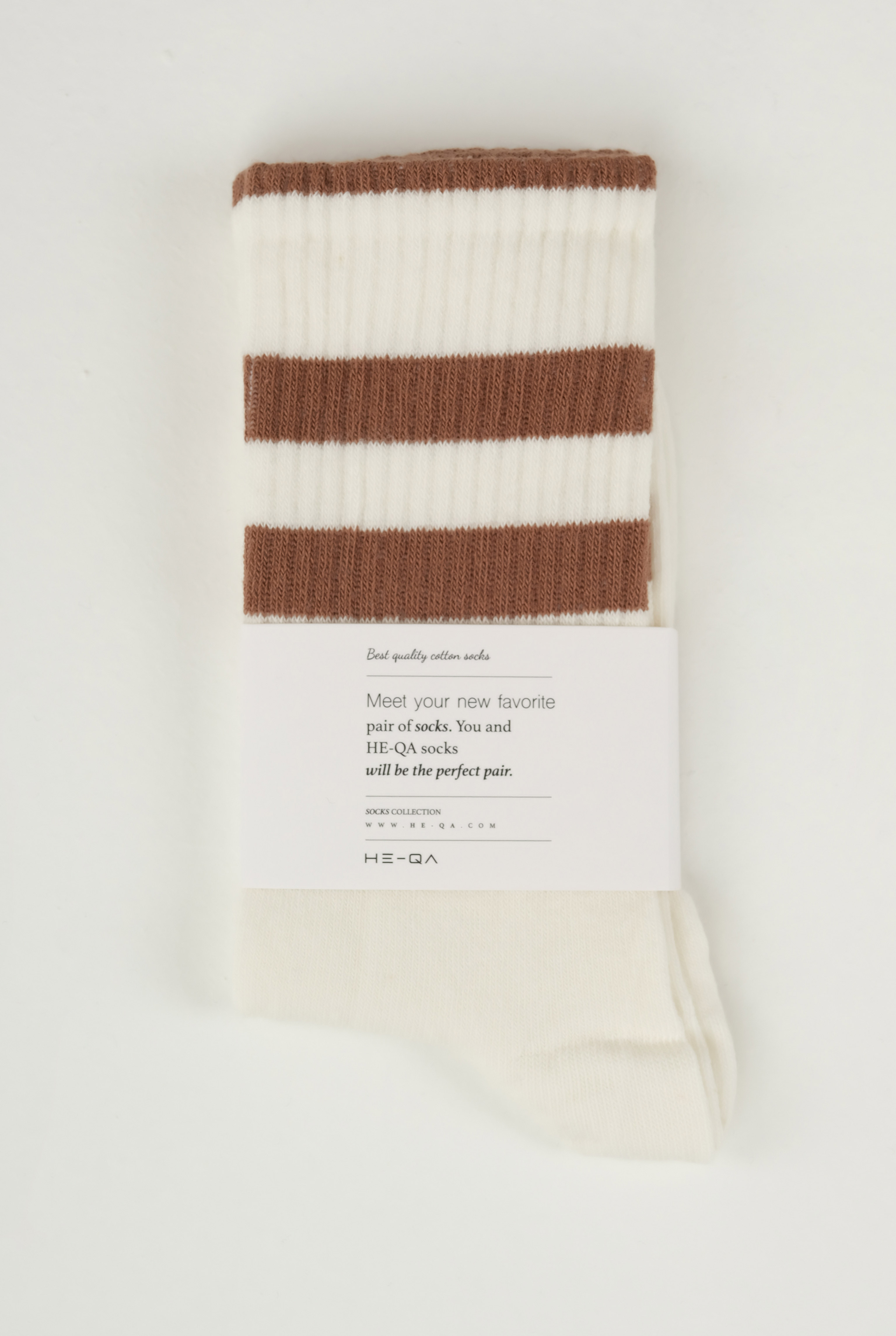 Elastic Brouded Ankle Sock Brown - 1