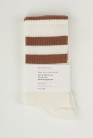 Elastic Brouded Ankle Sock Brown 