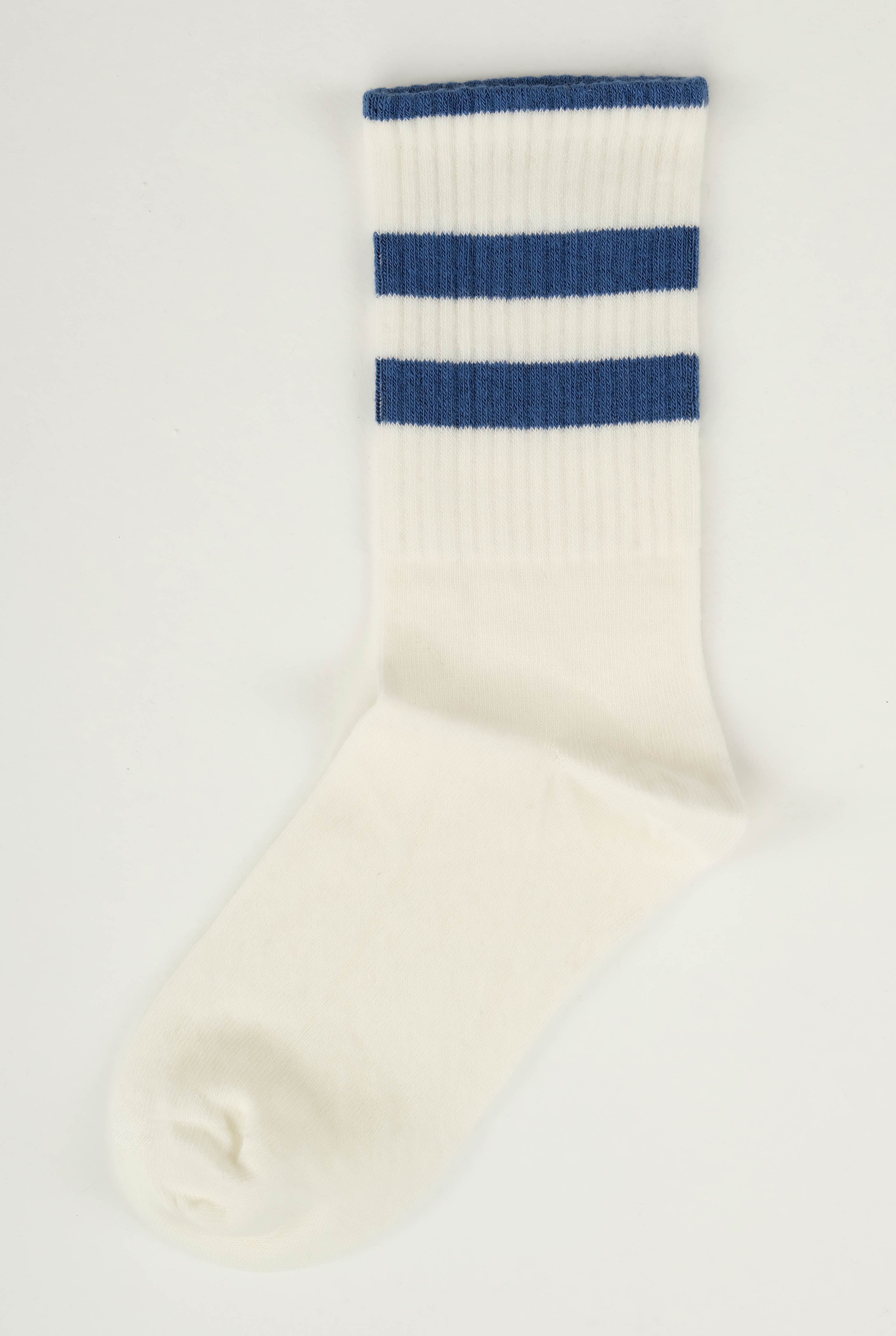 Elastic Brouded Ankle Sock Navy Blue - 2