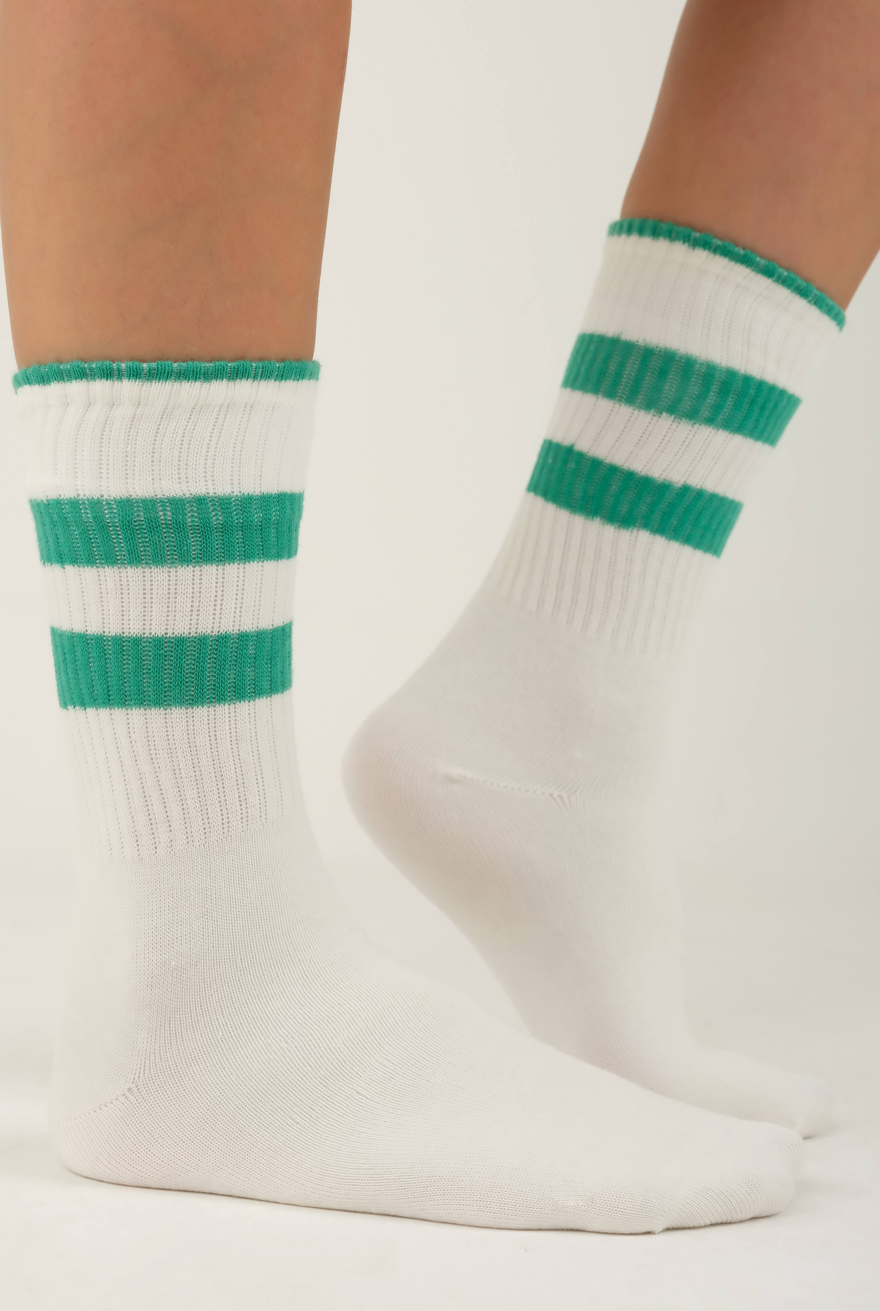 Elastic Brouded Ankle Sock Grass Green - 3