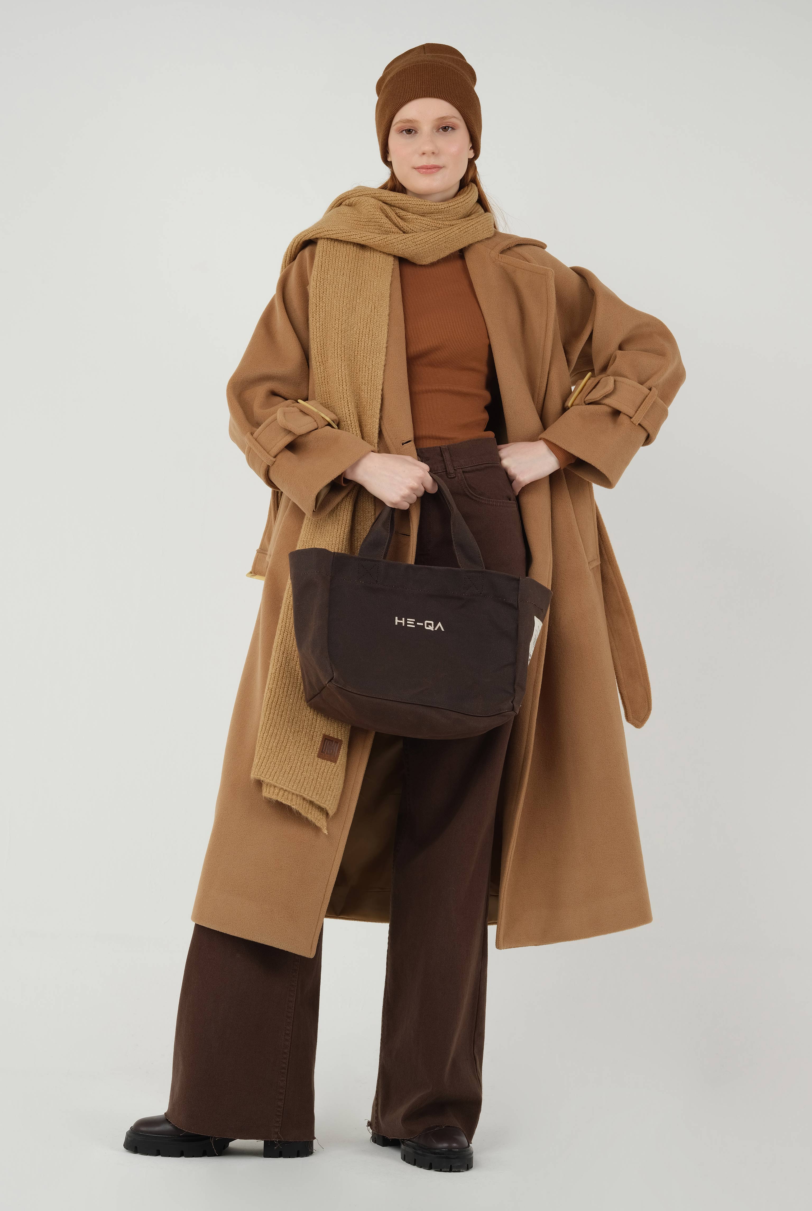 Uzun Kruvaze Kaban Camel - HE-QA