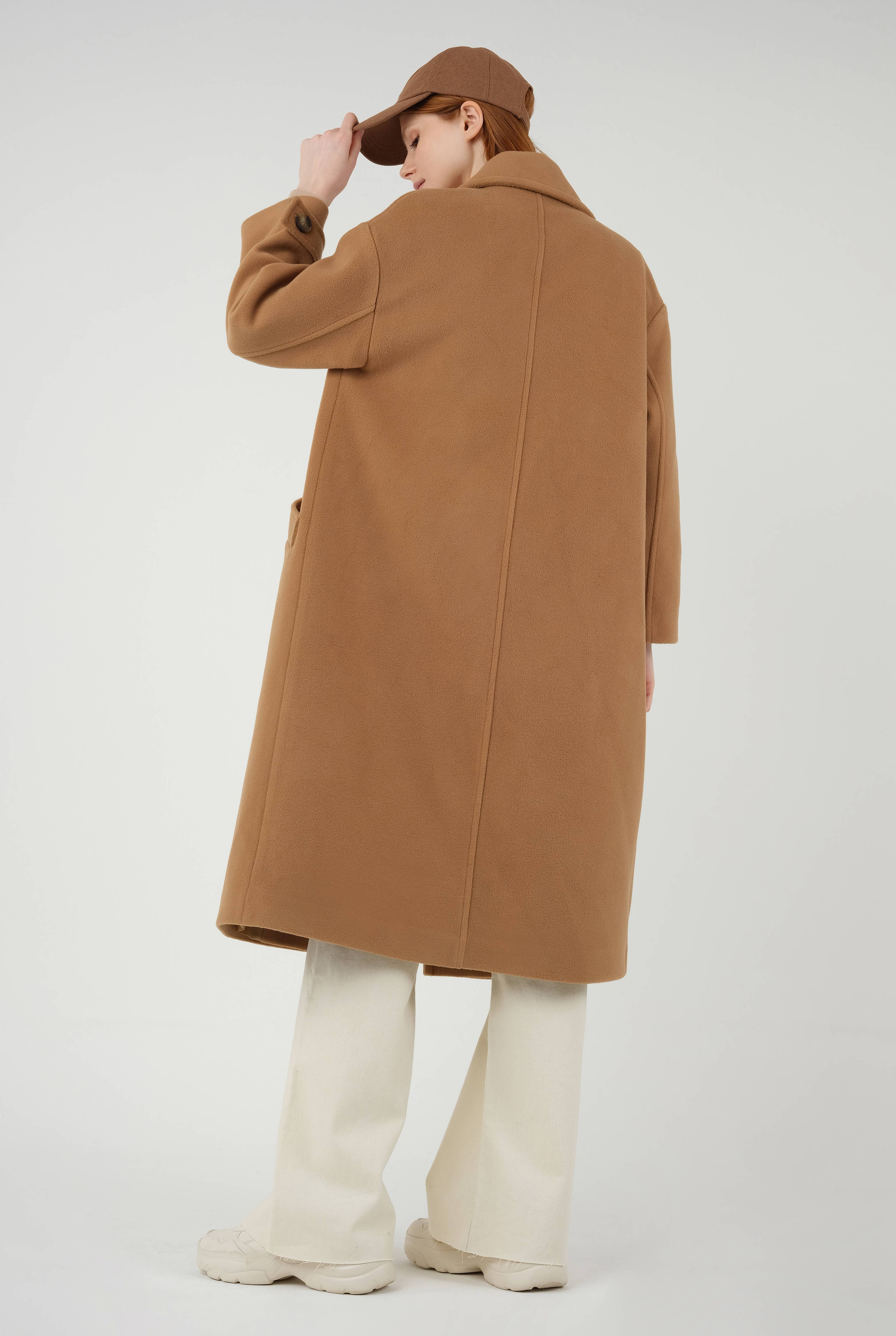 Epaulet Sleeved Coat Camel - 3