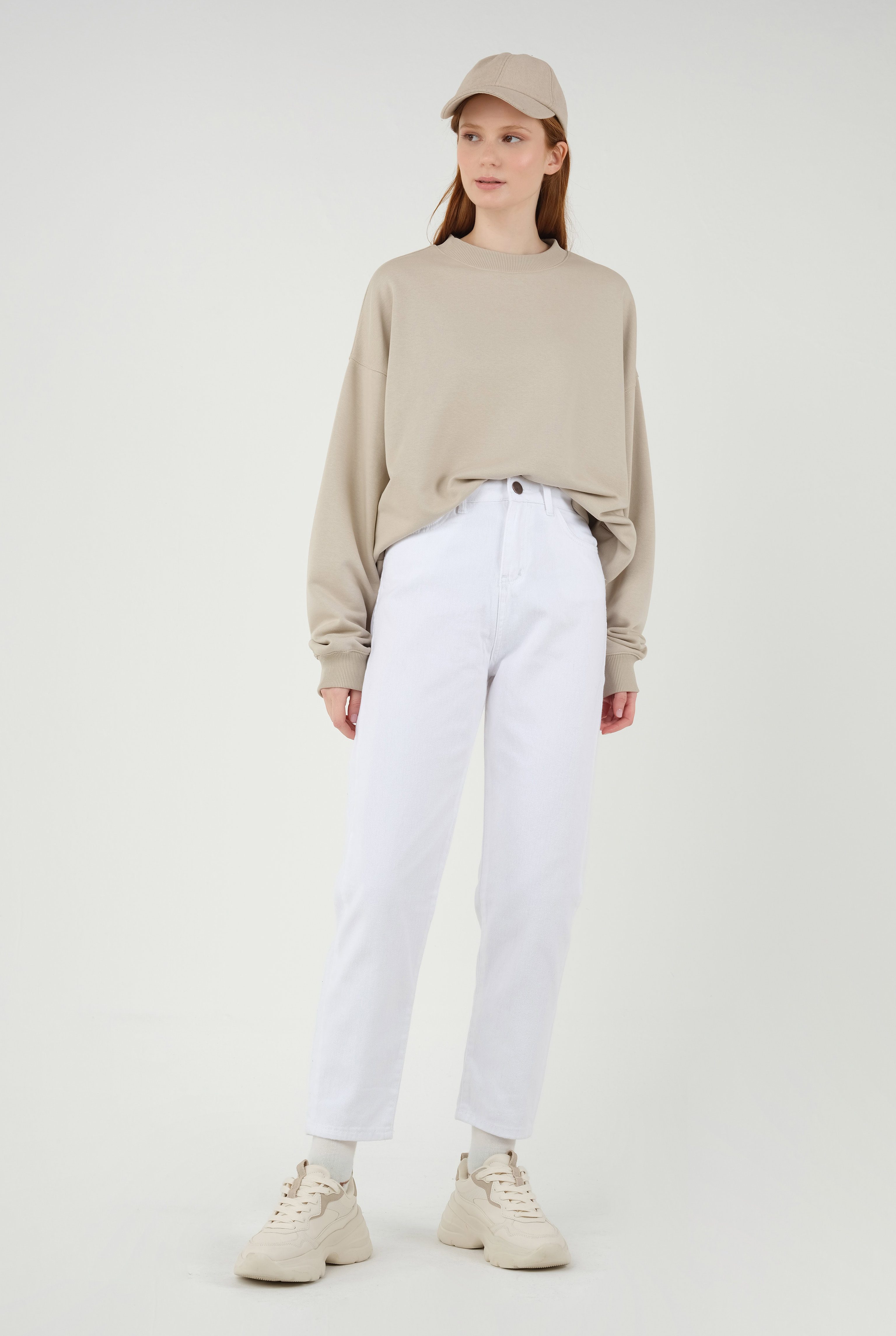 Mom Comfort Jean White - 7
