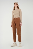 High Waist Balloon Jean Mummy Brown 