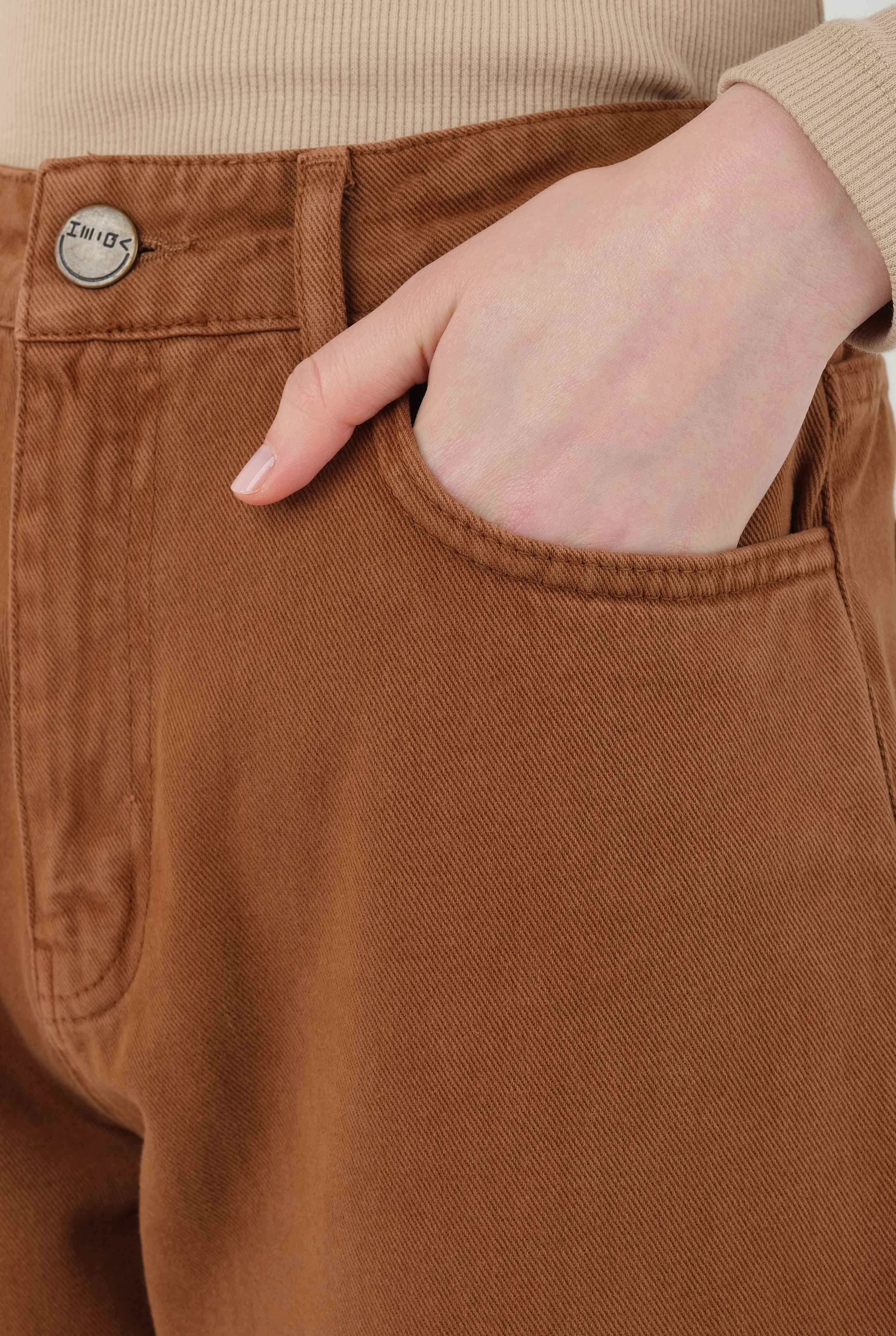 High Waist Balloon Jean Mummy Brown - 5