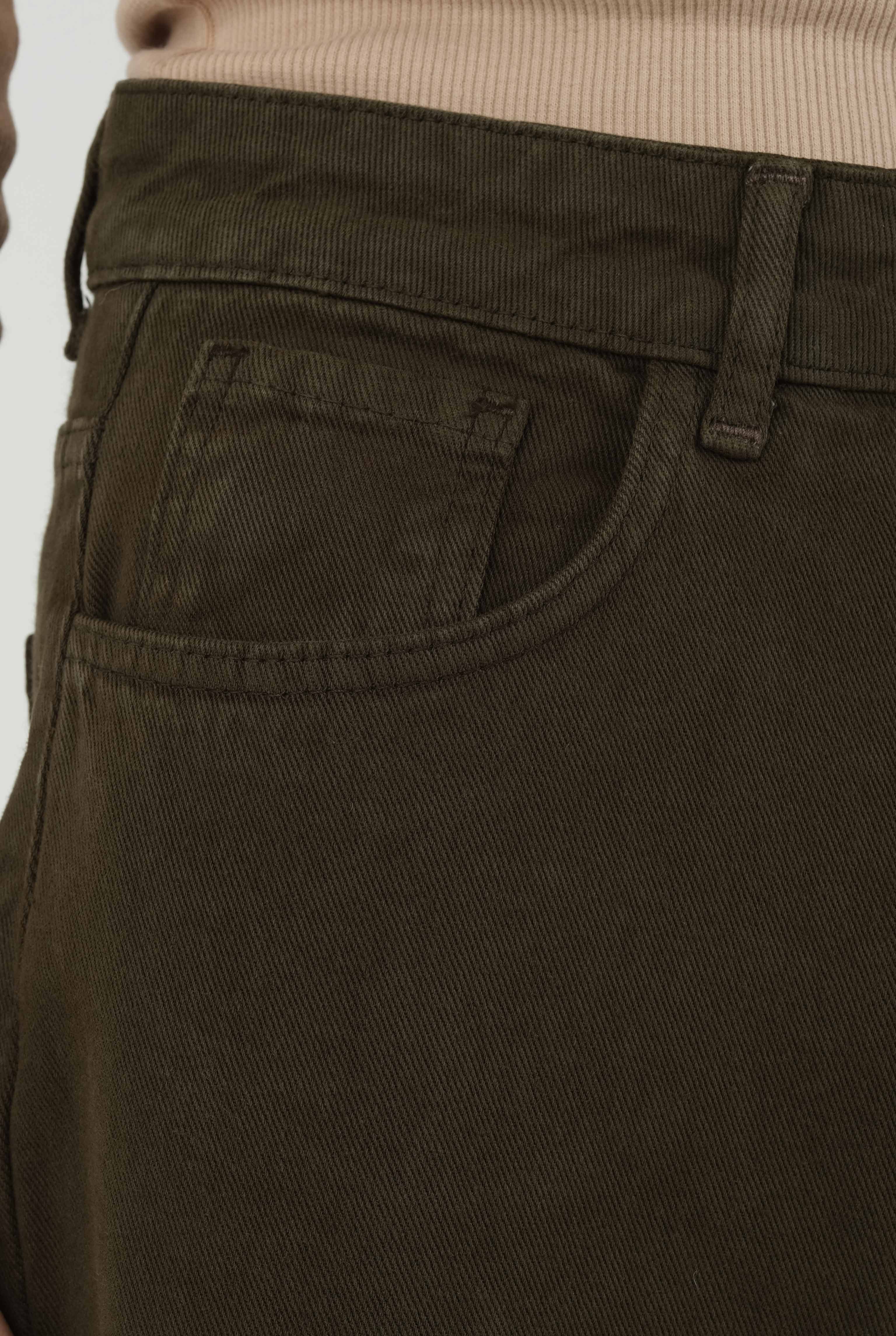 High Waist Balloon Jean Khaki - 5