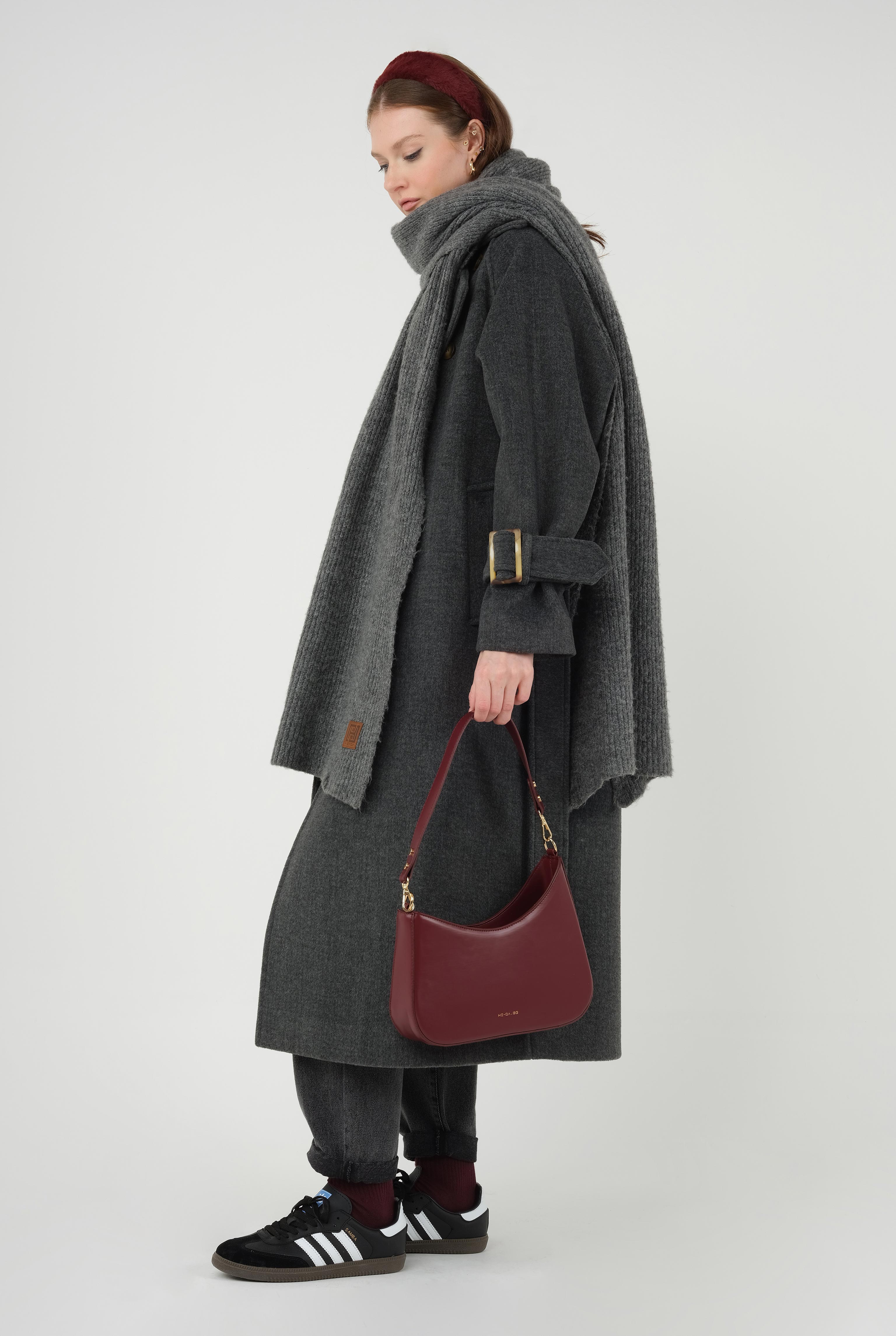 Lond Double Breasted Coat Anthracite - 10