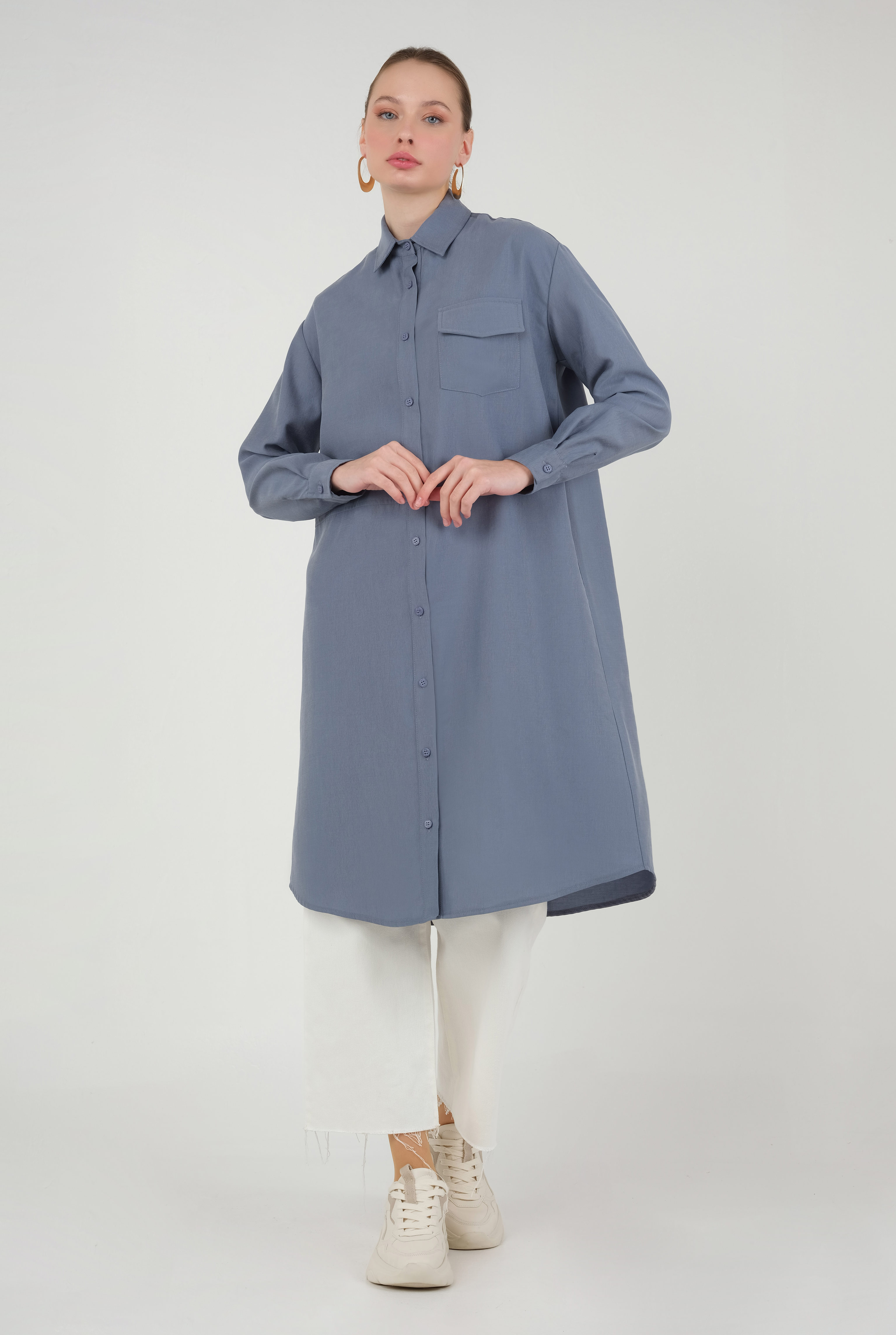 Partite Modal Shirt Lavender Blue - 3