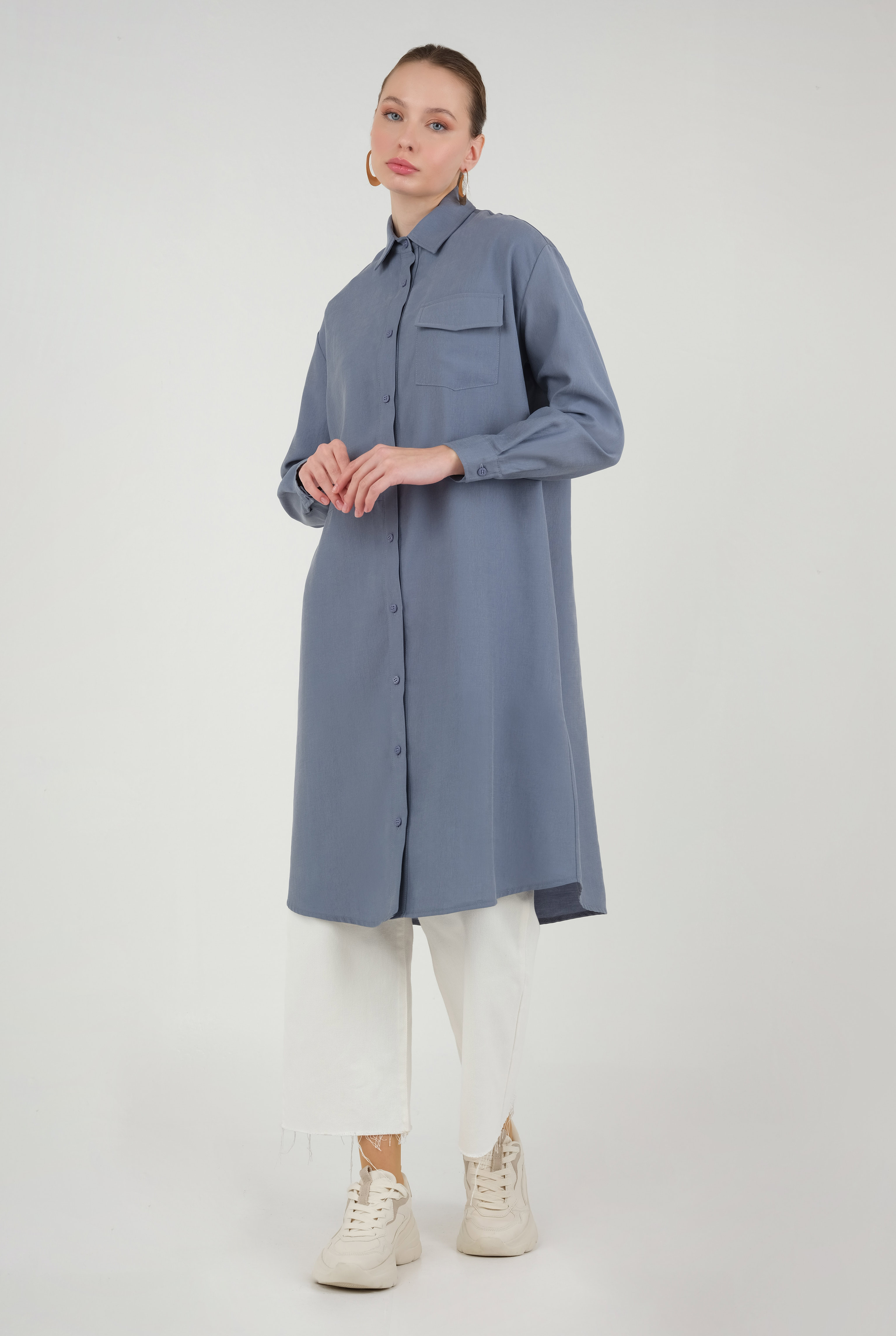 Partite Modal Shirt Lavender Blue - HE-QA