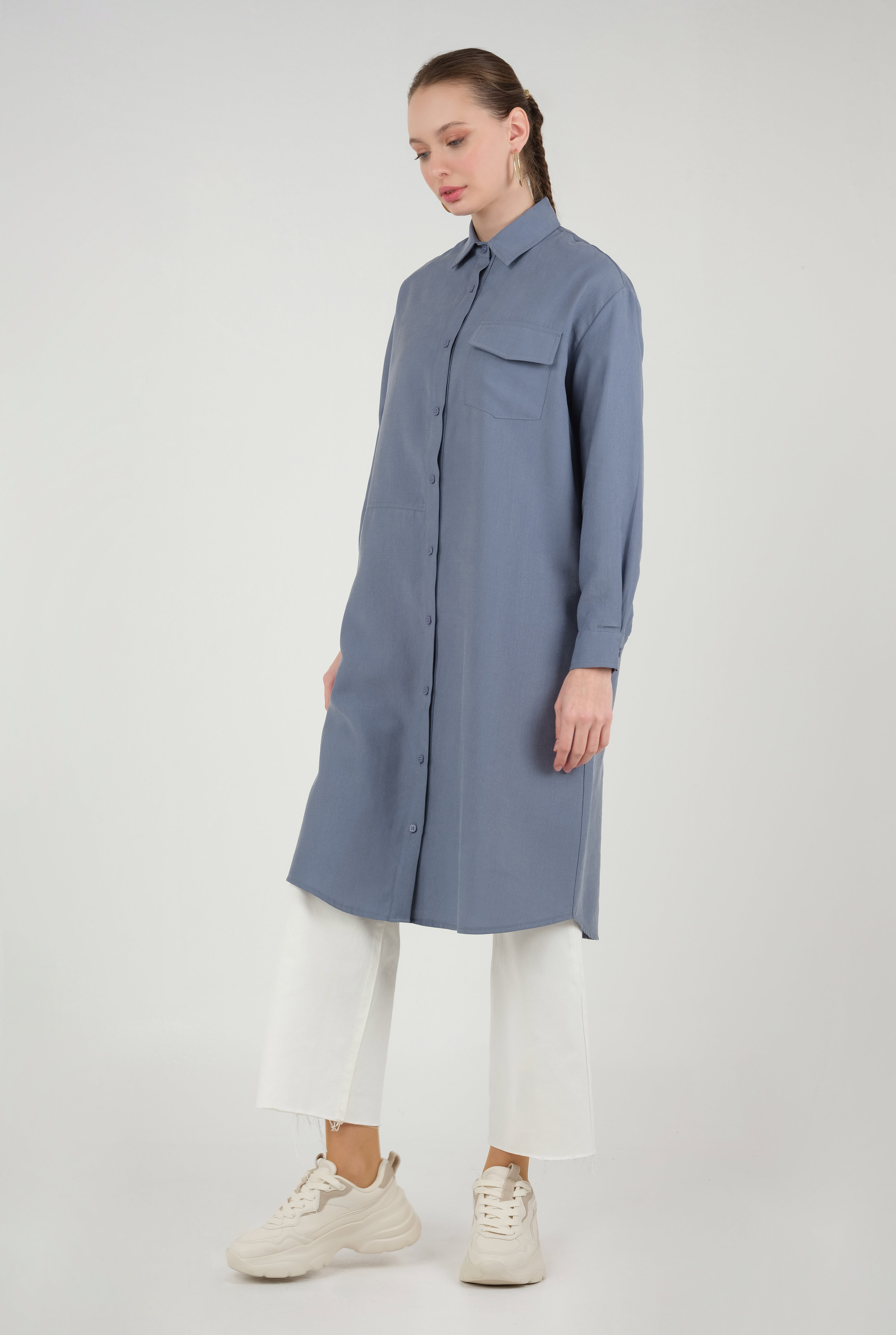 Partite Modal Shirt Lavender Blue - 2