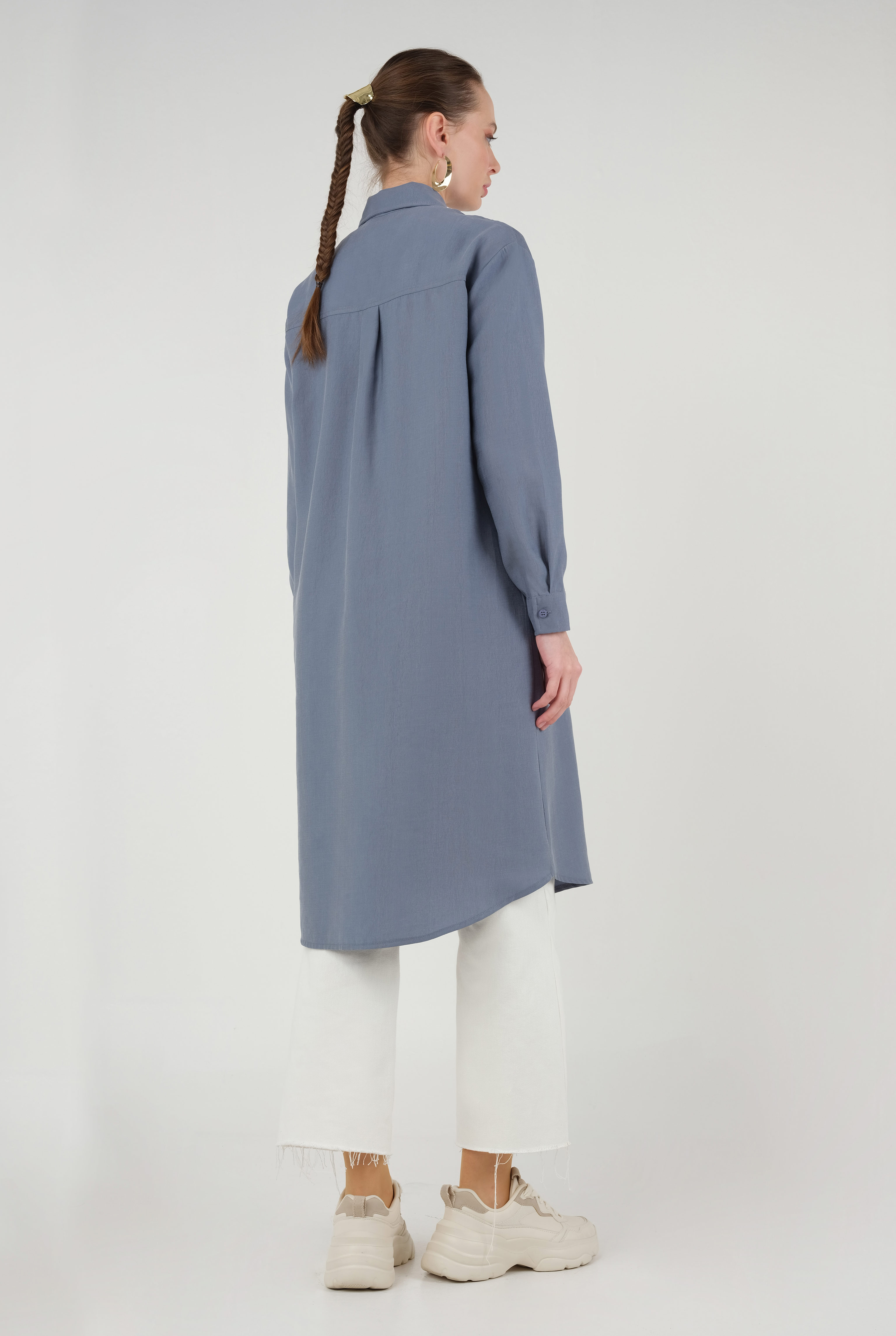 Partite Modal Shirt Lavender Blue - 4