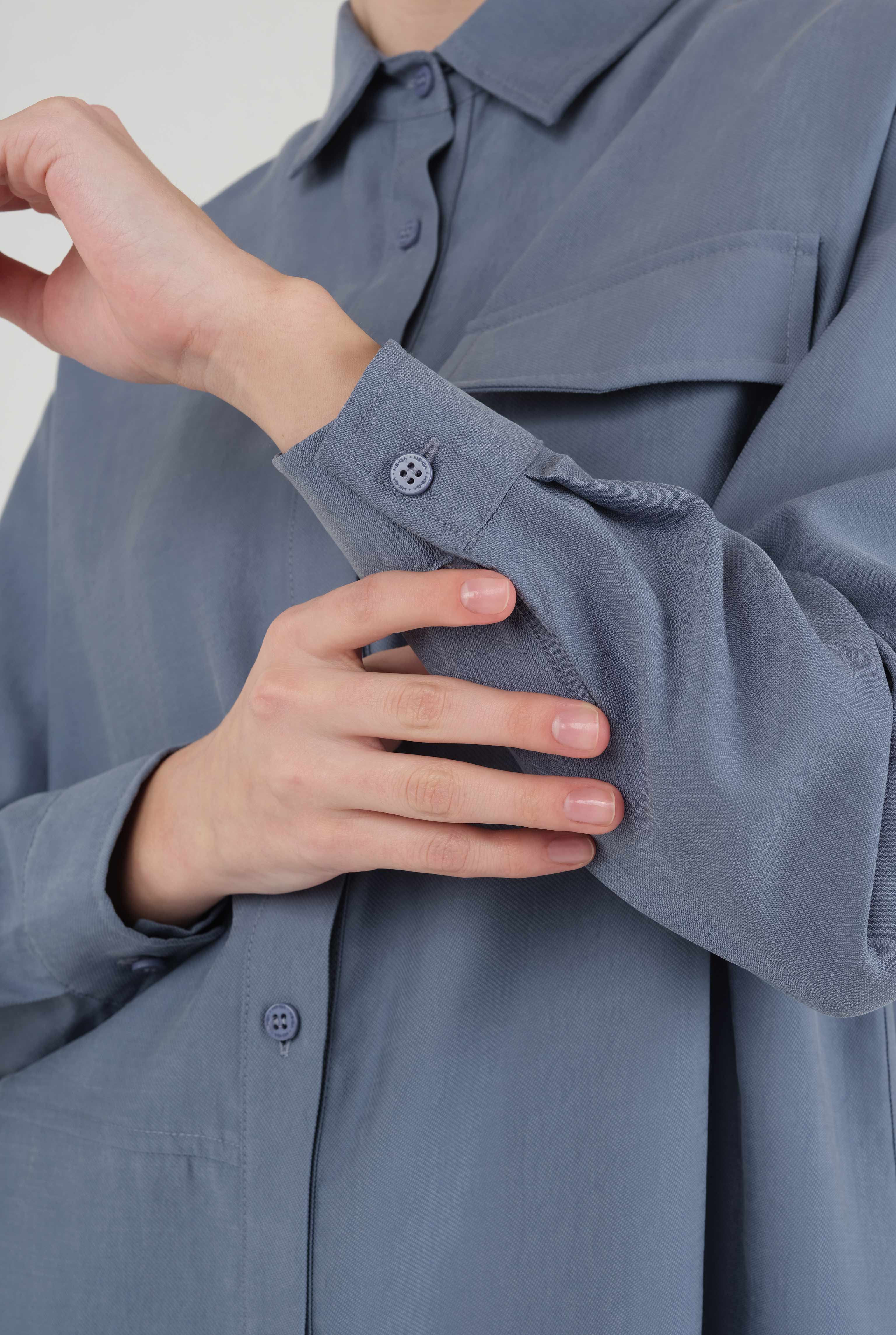Partite Modal Shirt Lavender Blue - 5