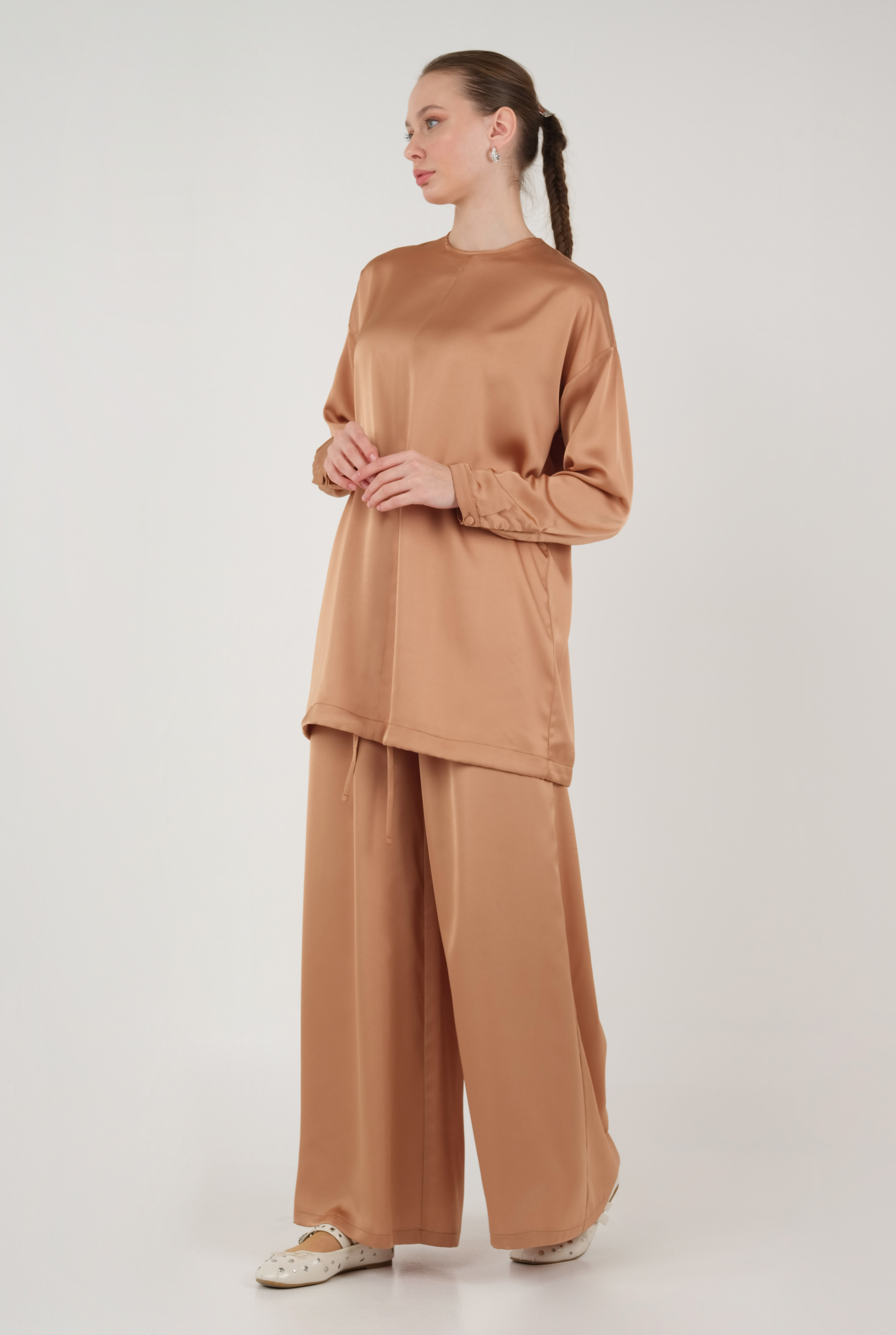 Basic Satin Set Salmon - 3