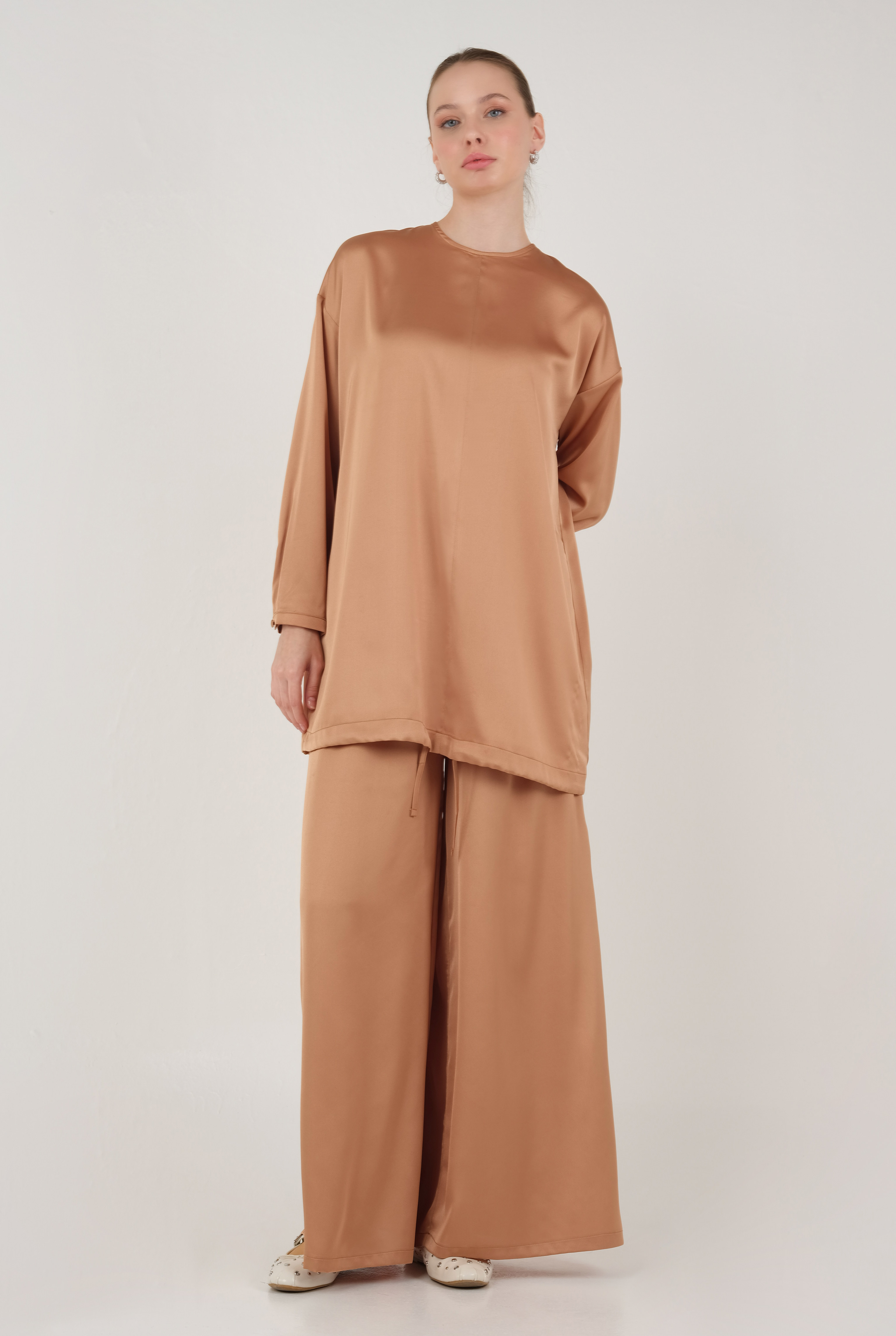 Basic Satin Set Salmon - 2