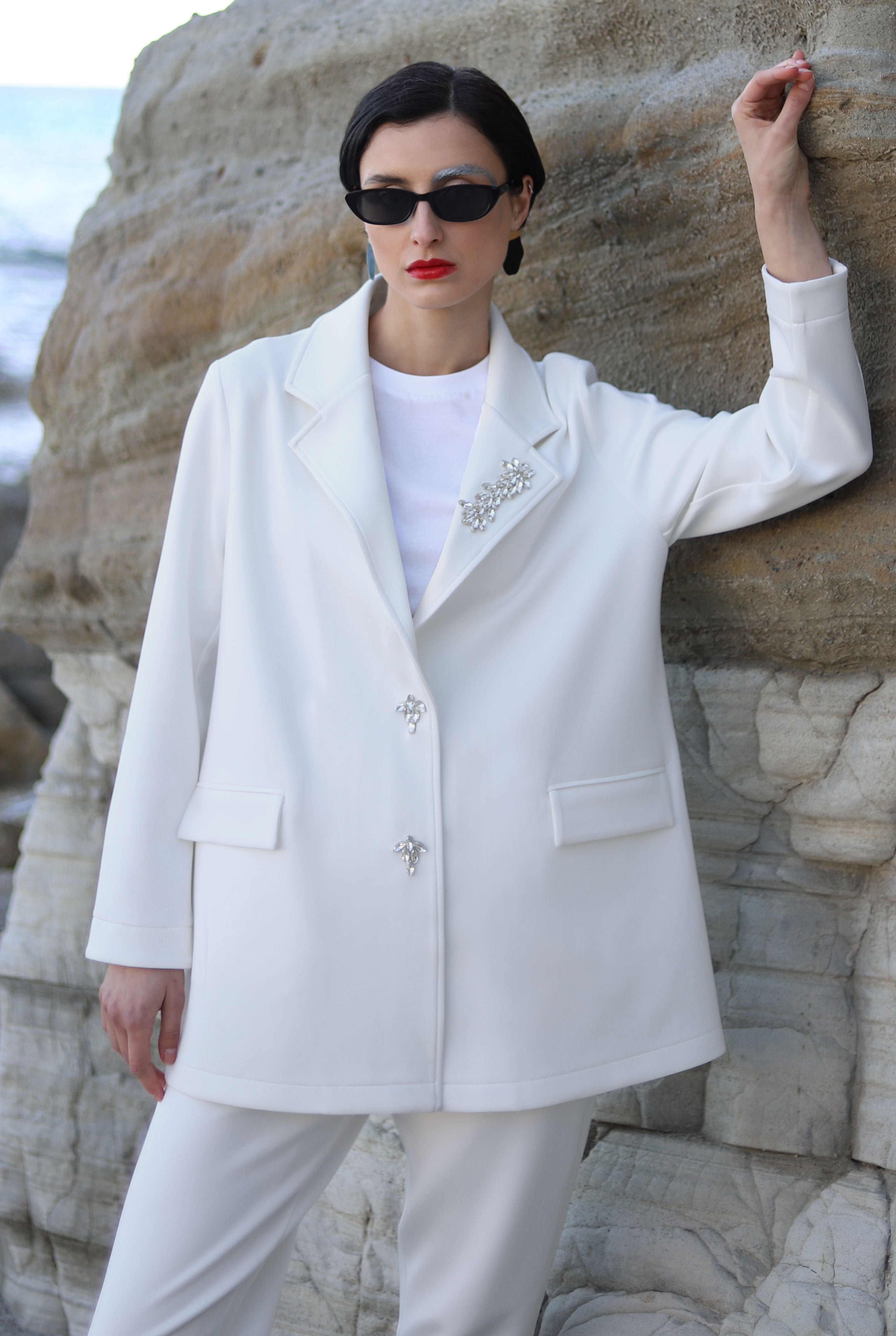 Scuba Jacket White Down - HE-QA