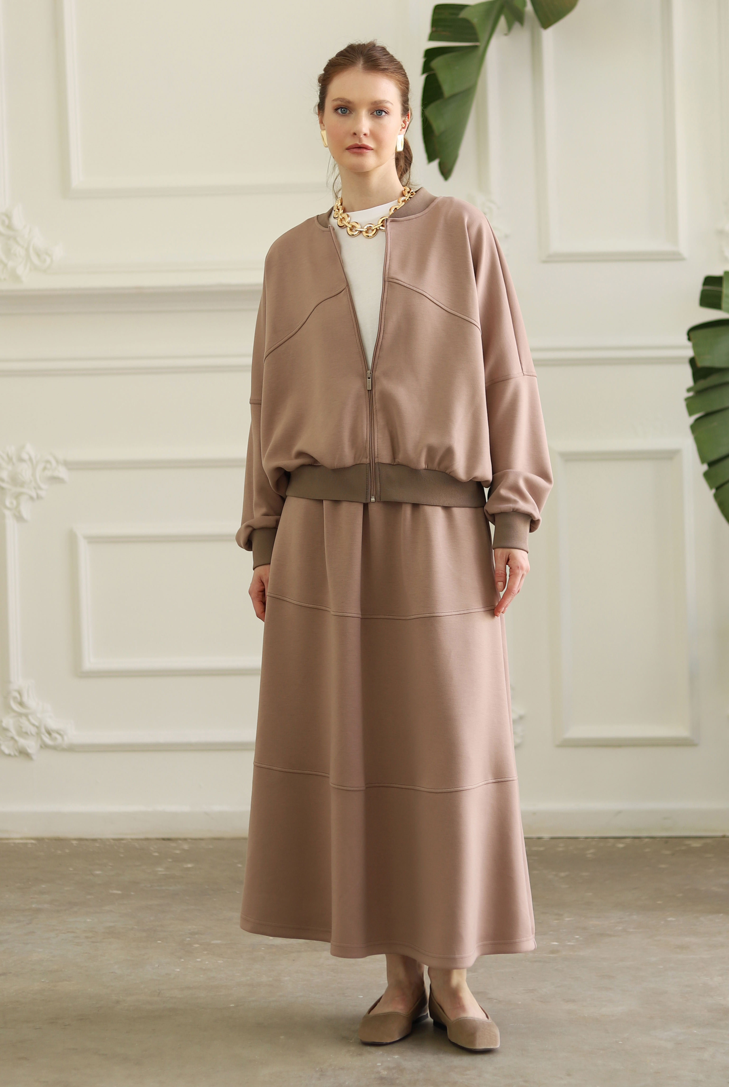 Partite Bomber Jacket Sand Beige - 2