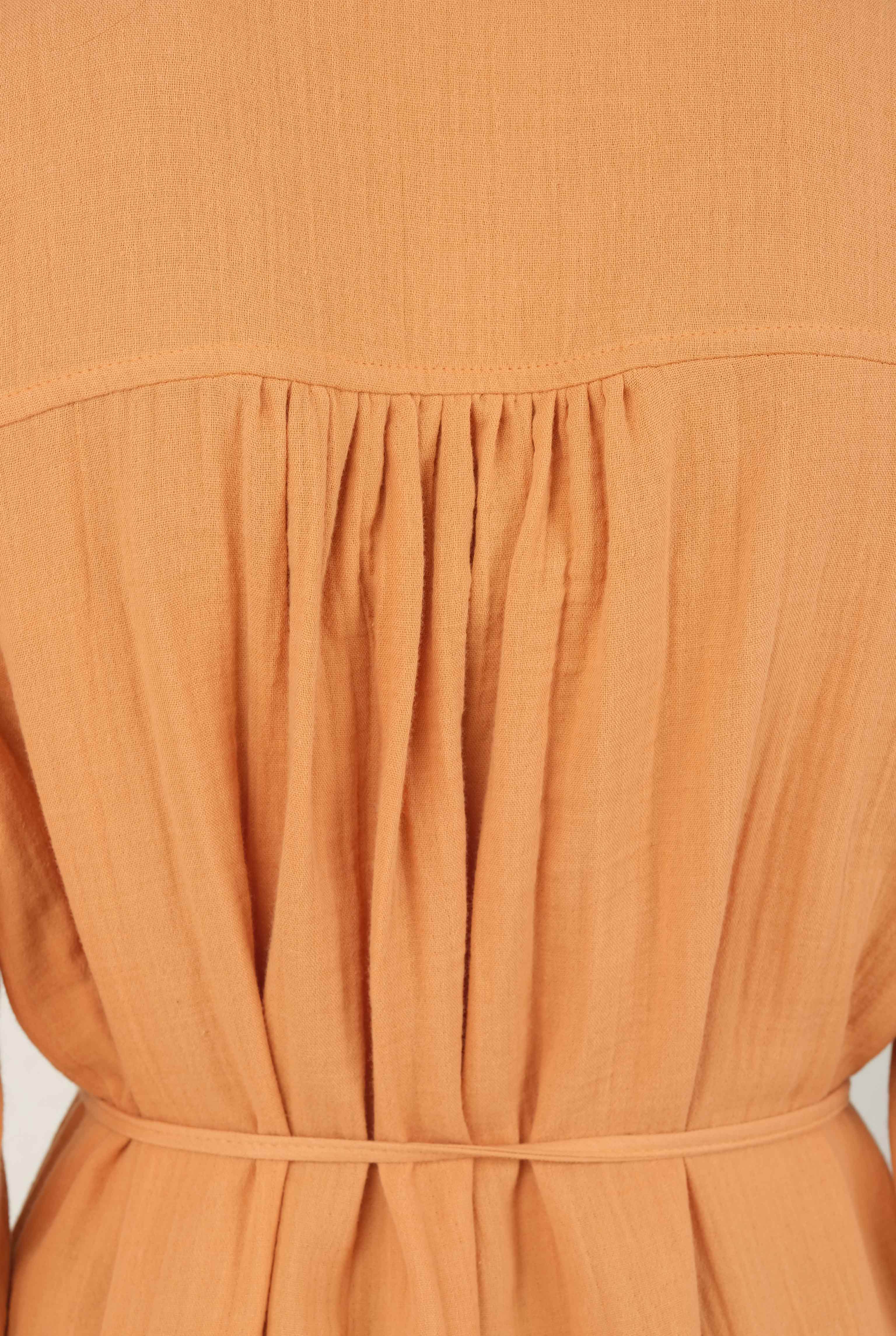 Long Muslin Shirt Salmon - 5