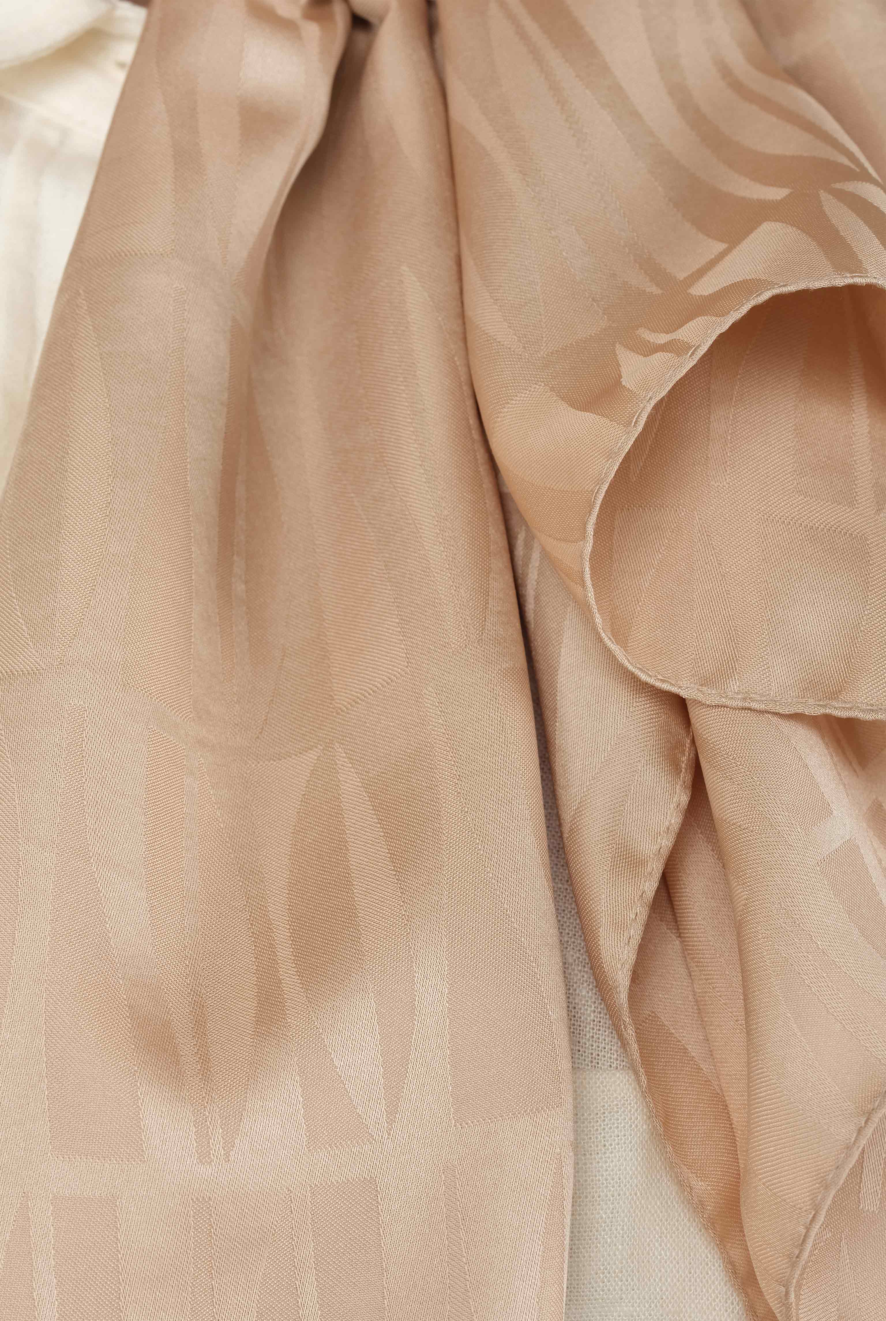 Jou Patterned Jacquard Shawl Light Mocha - 4
