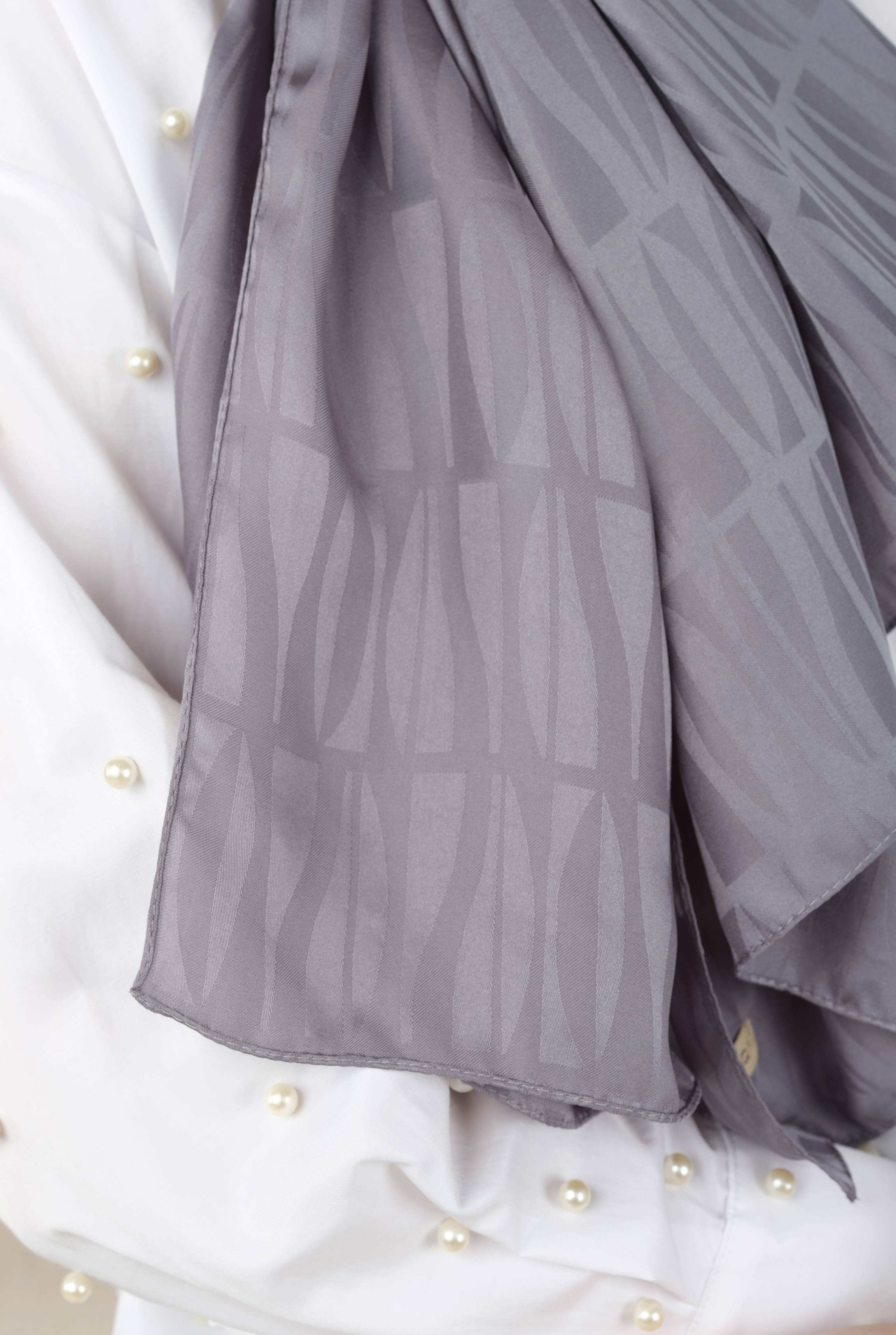 Jou Patterned Jacquard Shawl Brume - 3