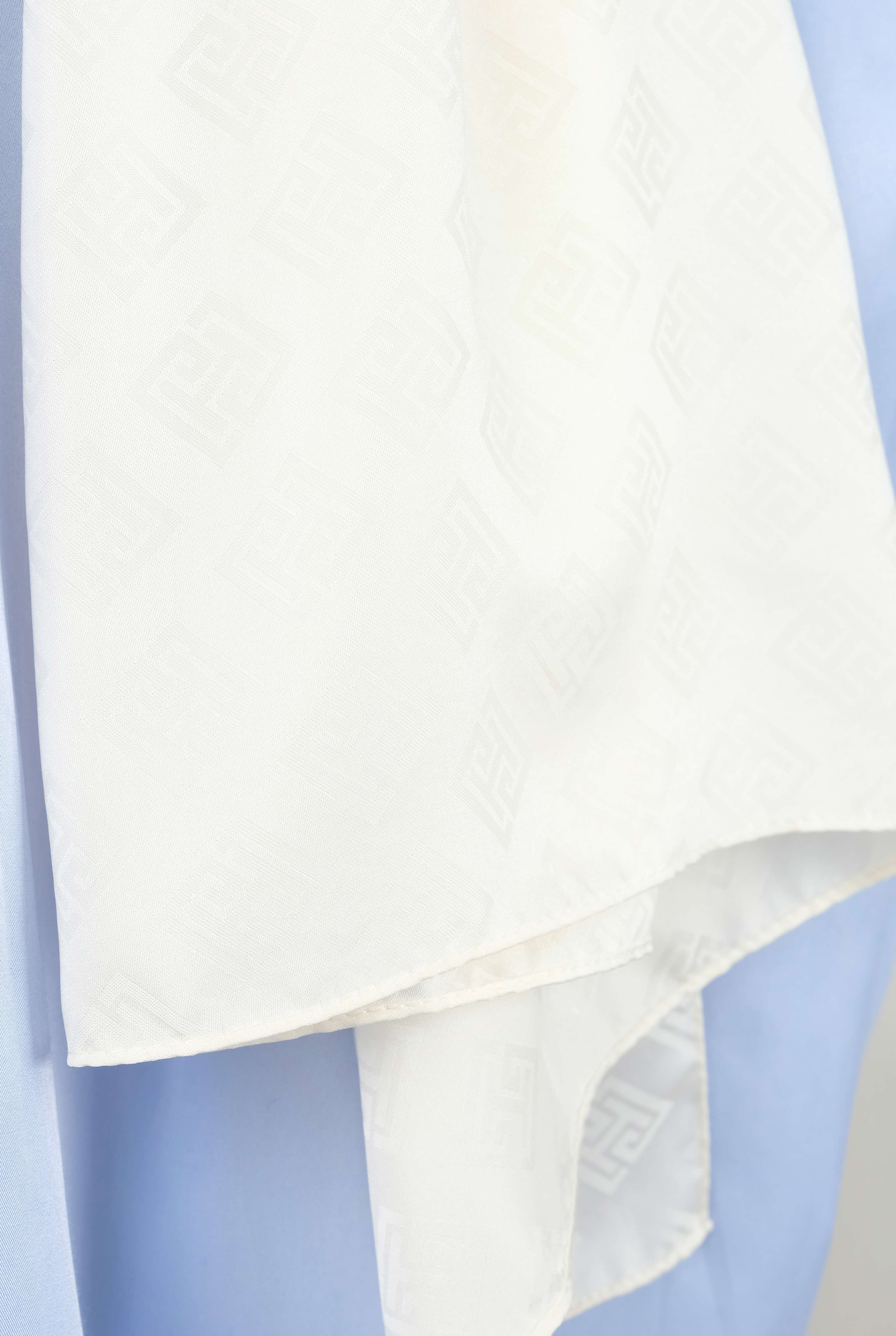 Logo Patterned Jacquard Shawl Bone - 2