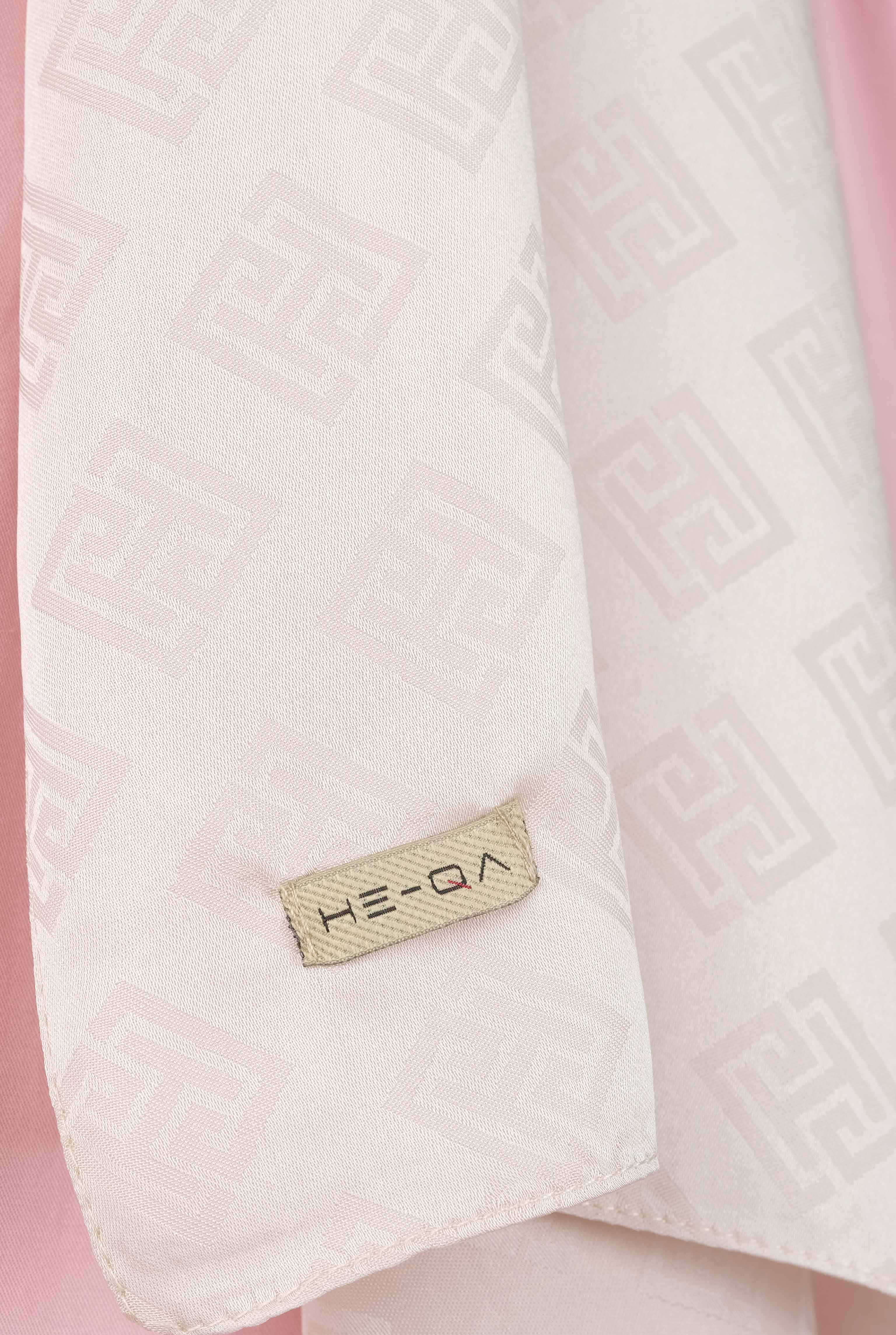 Logo Patterned Jacquard Shawl Powder - 4