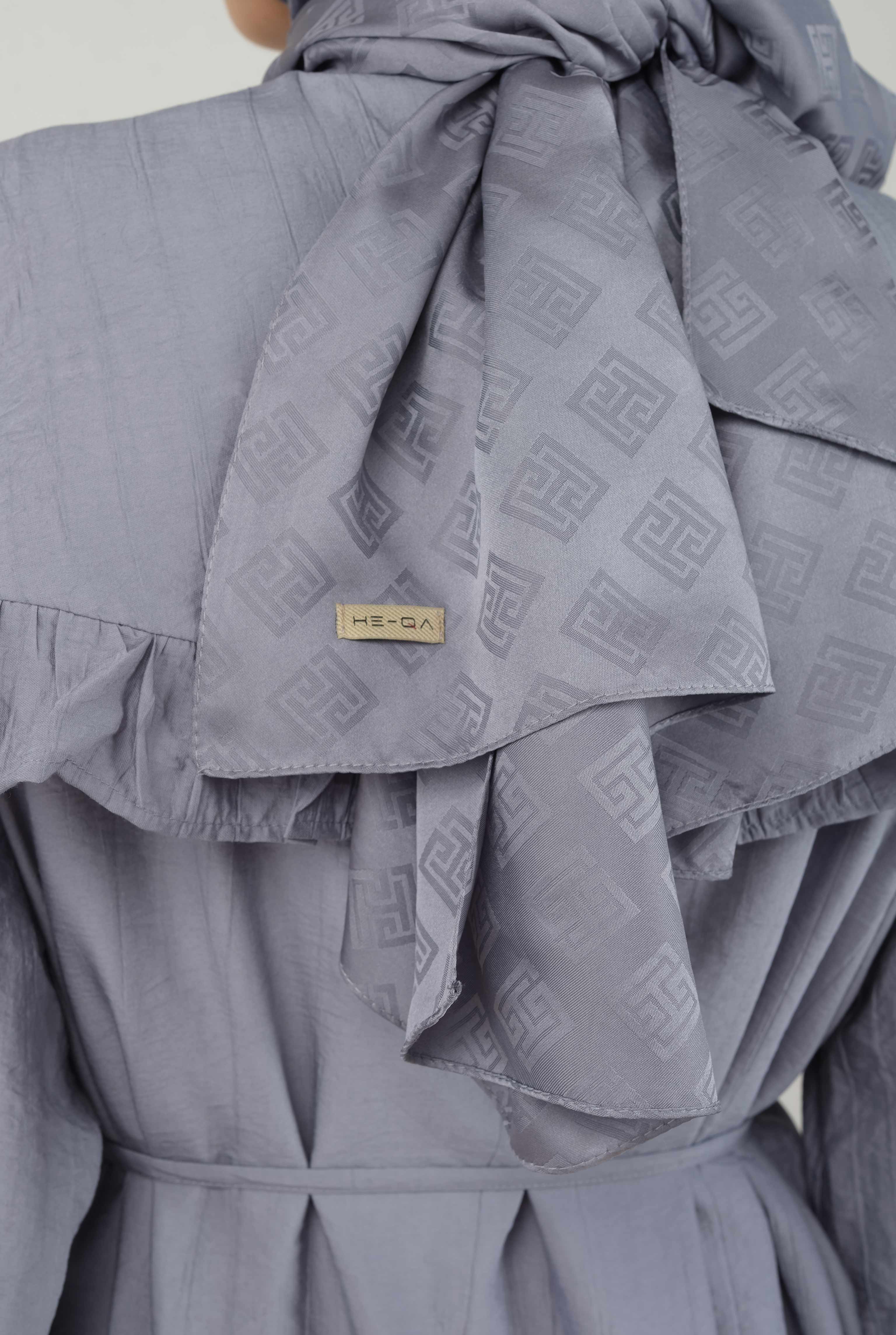 Logo Patterned Jacquard Shawl Brume - 4