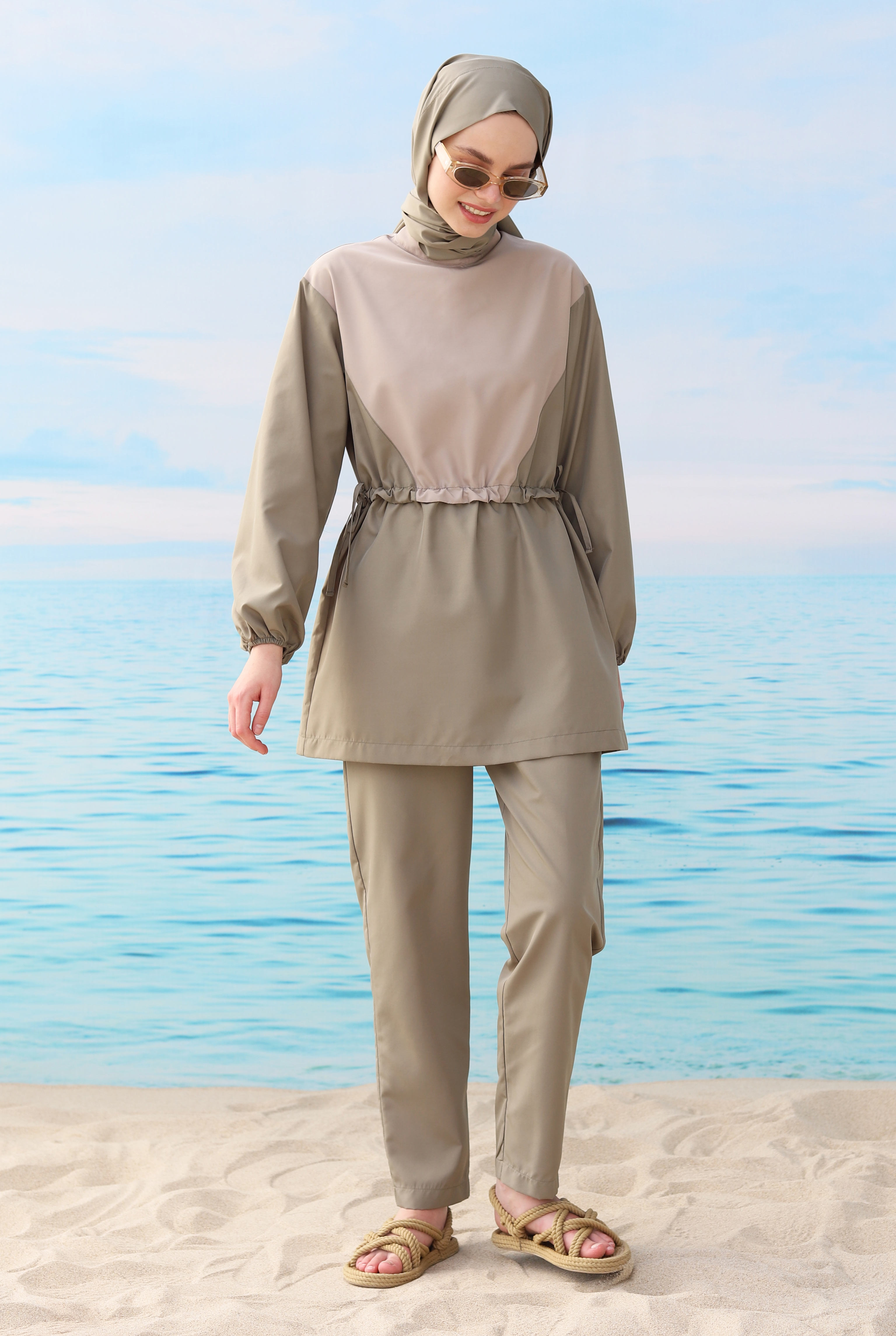 Partite Swimsuit Light Khaki - 3