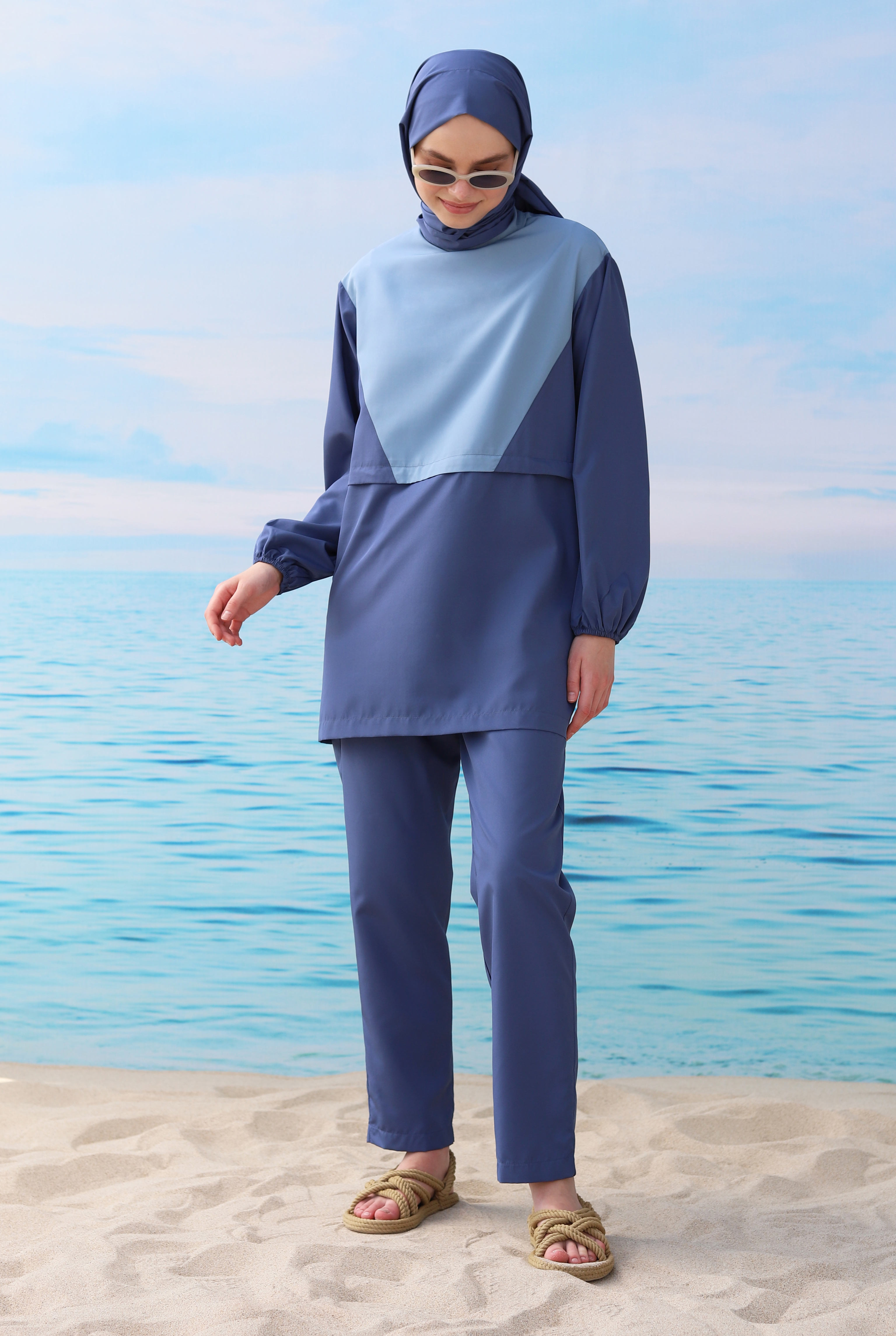 Partite Swimsuit Whale Blue - 8