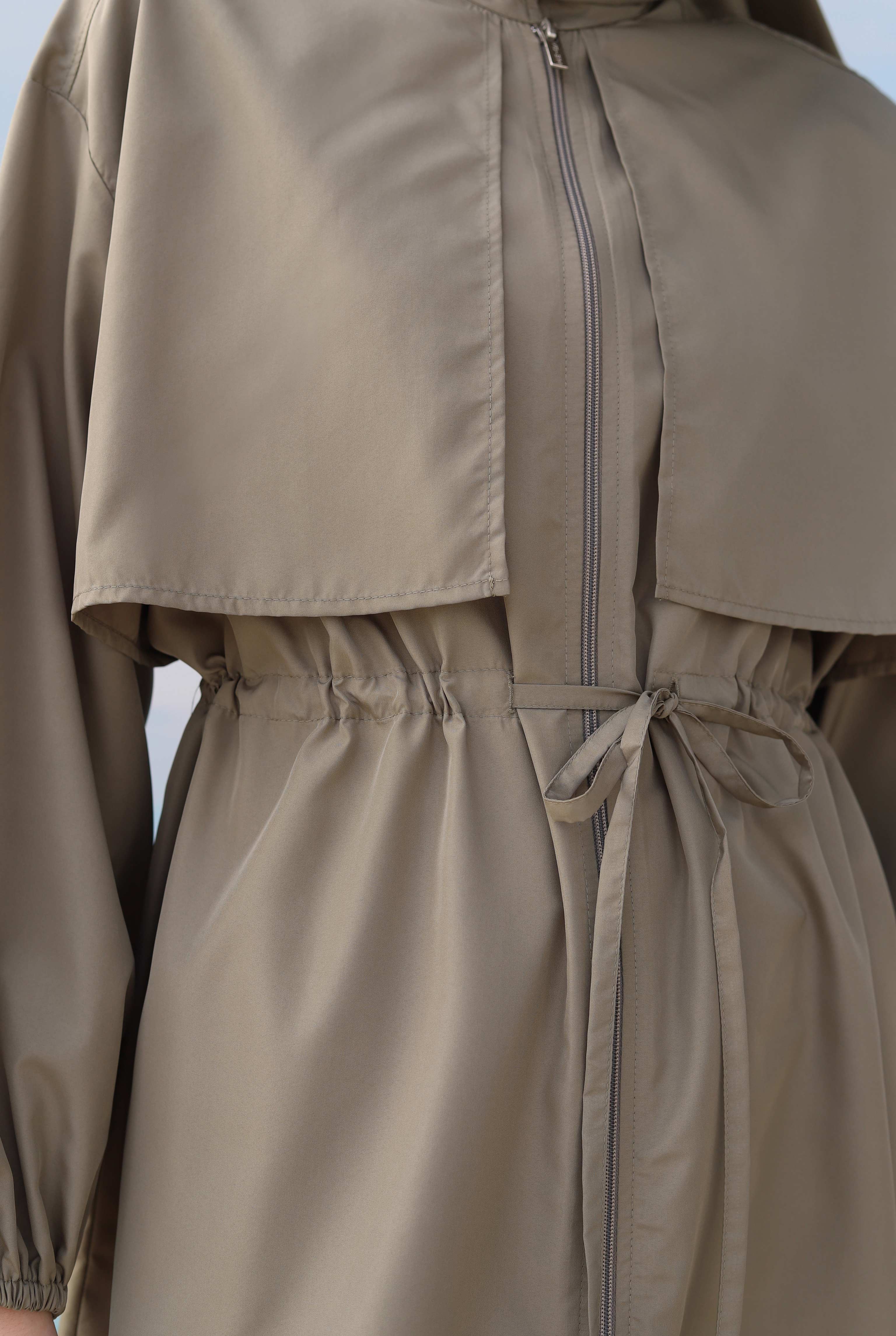 Swimsuit With Apron Light Khaki - 7