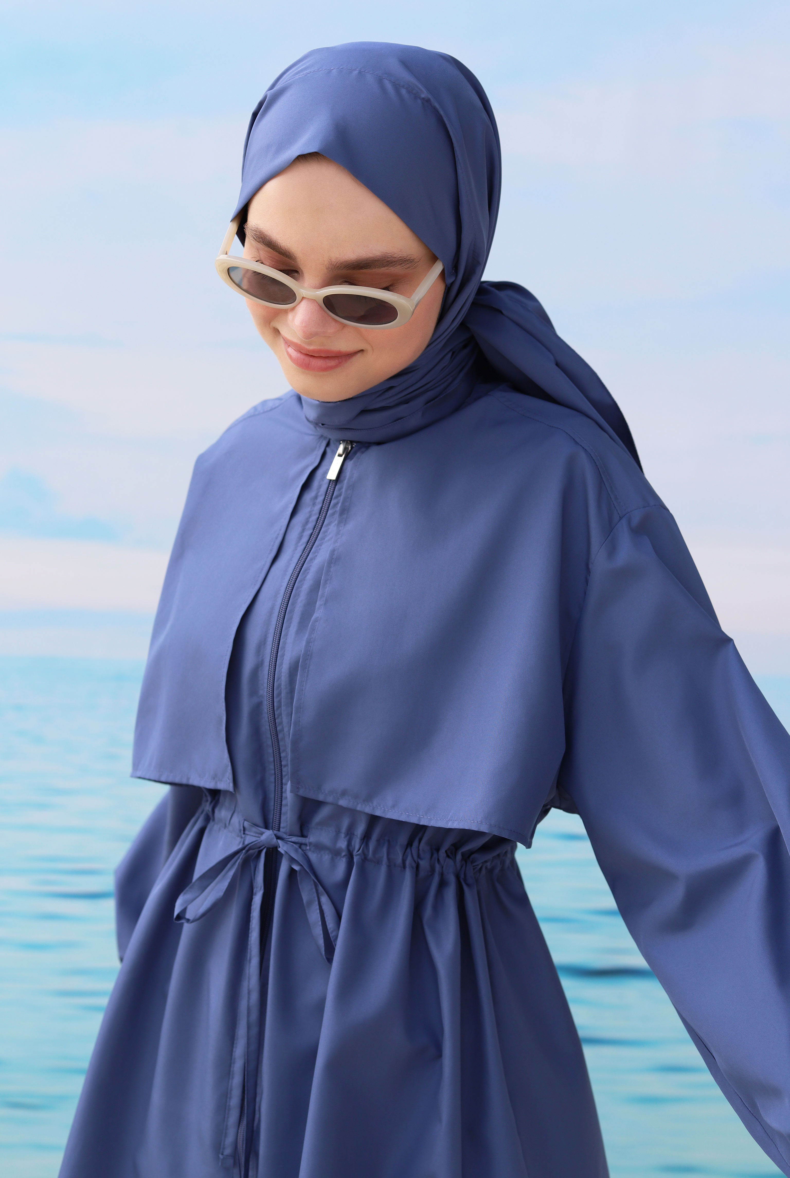Swimsuit With Apron Whale Blue - 2