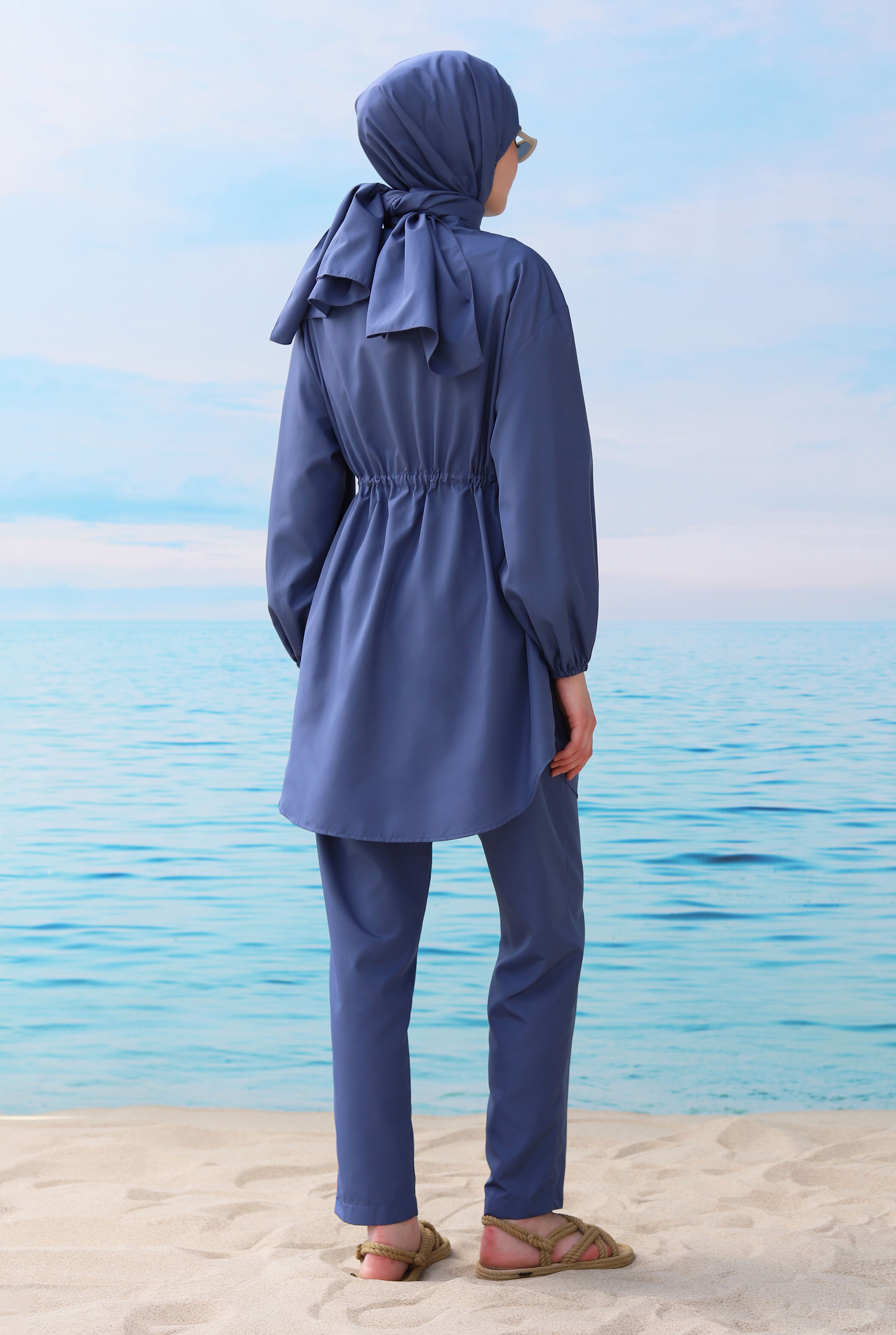 Swimsuit With Apron Whale Blue - 3
