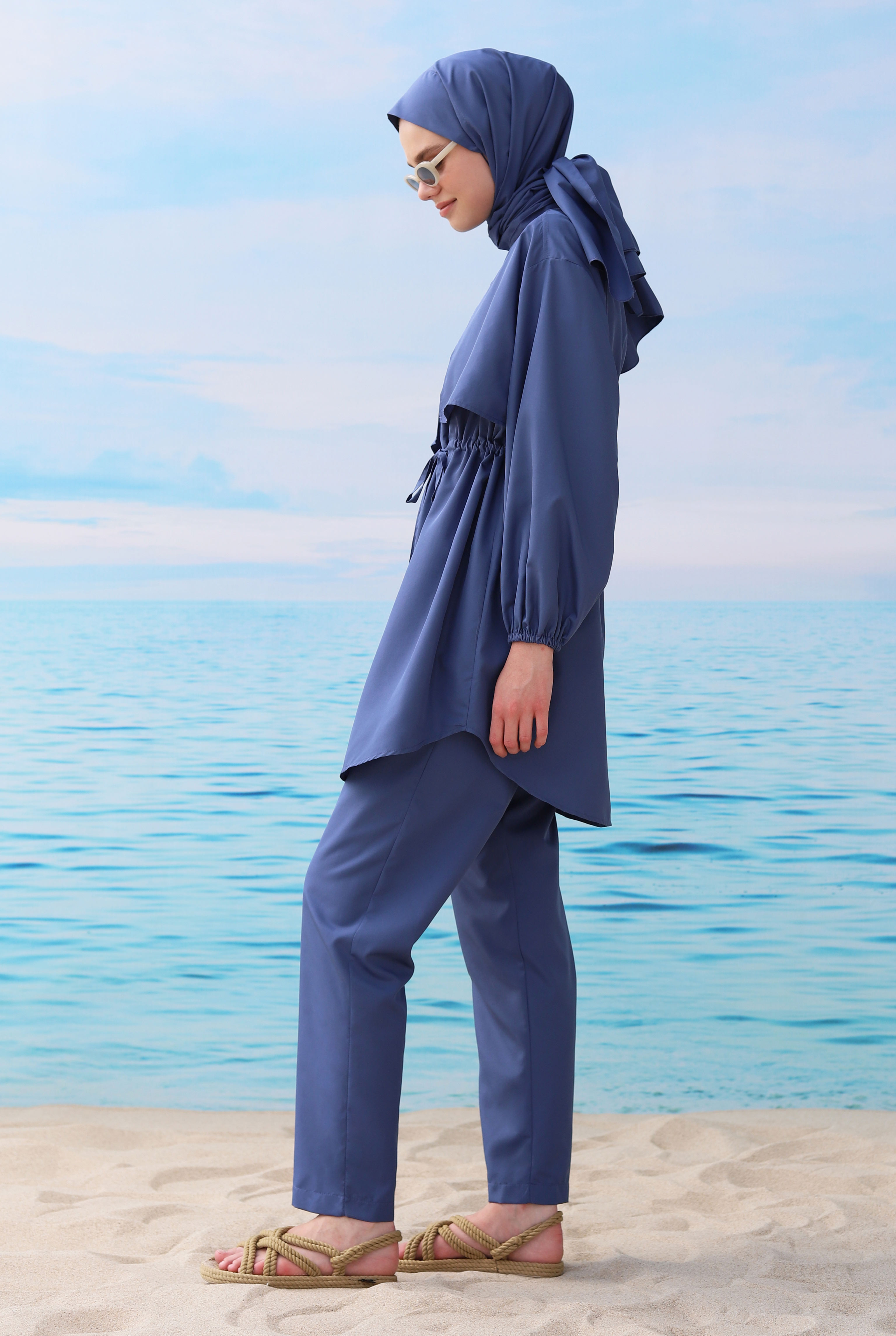 Swimsuit With Apron Whale Blue - 5