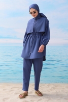 Swimsuit With Apron Whale Blue 