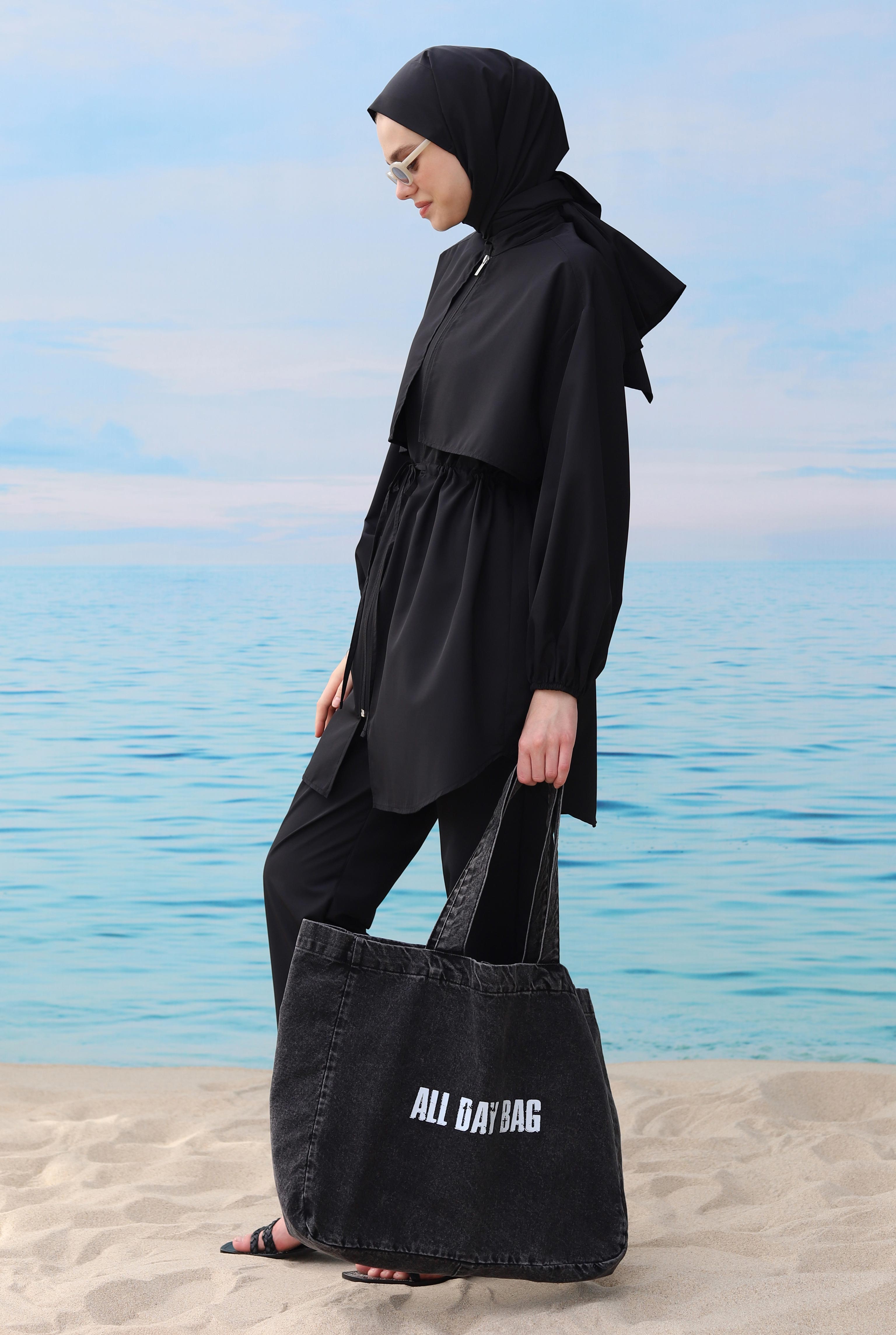 Swimsuit With Apron Black - 5